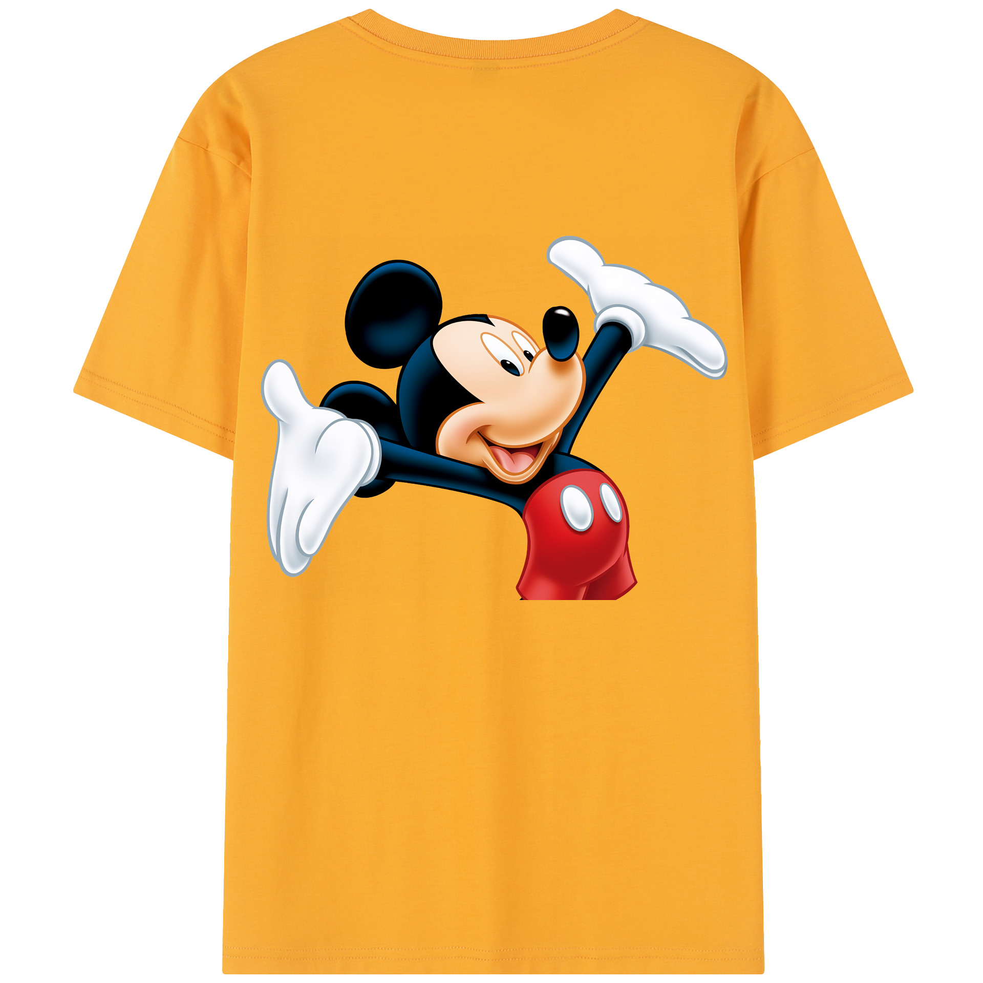 （画像用） ミッキーマウス Mickey Mouse レディース半袖Tシャツ(バックプリント)