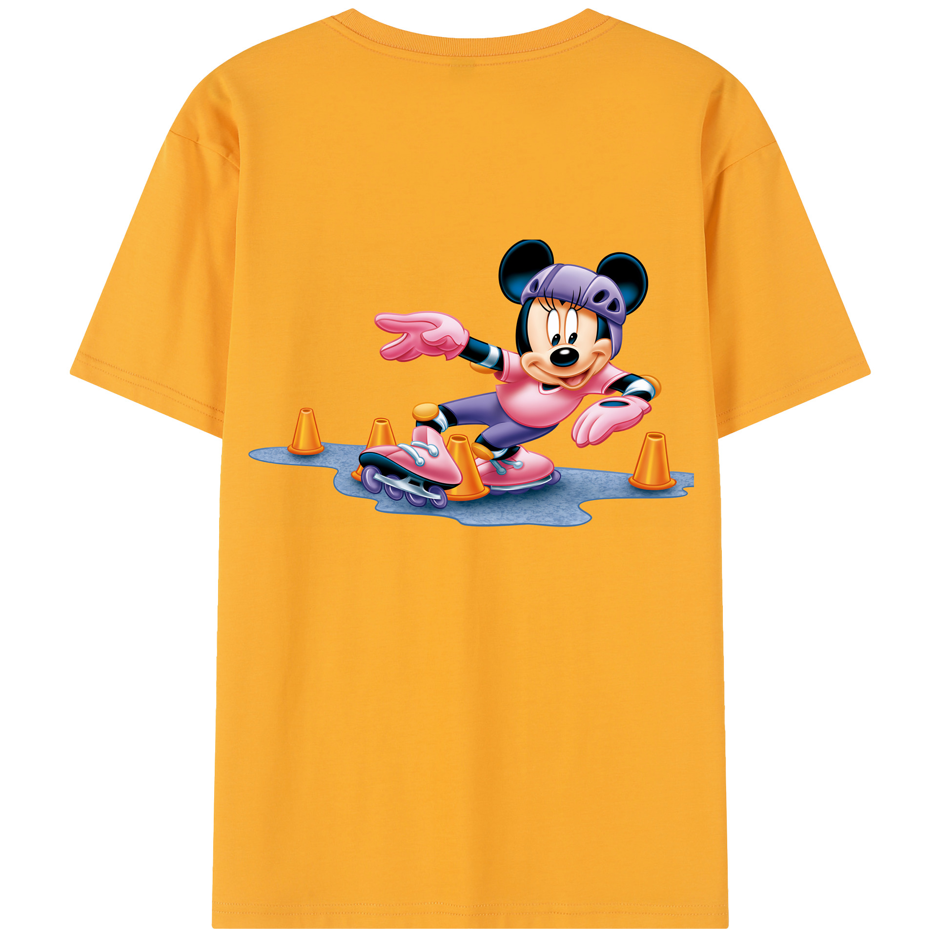 （画像用） ミッキーマウス Mickey Mouse レディース半袖Tシャツ(バックプリント)