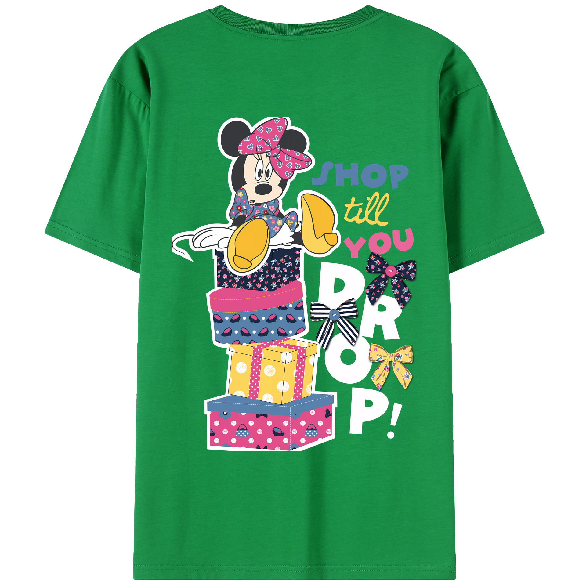 （画像用） ミッキーマウス Mickey Mouse レディース半袖Tシャツ(バックプリント)