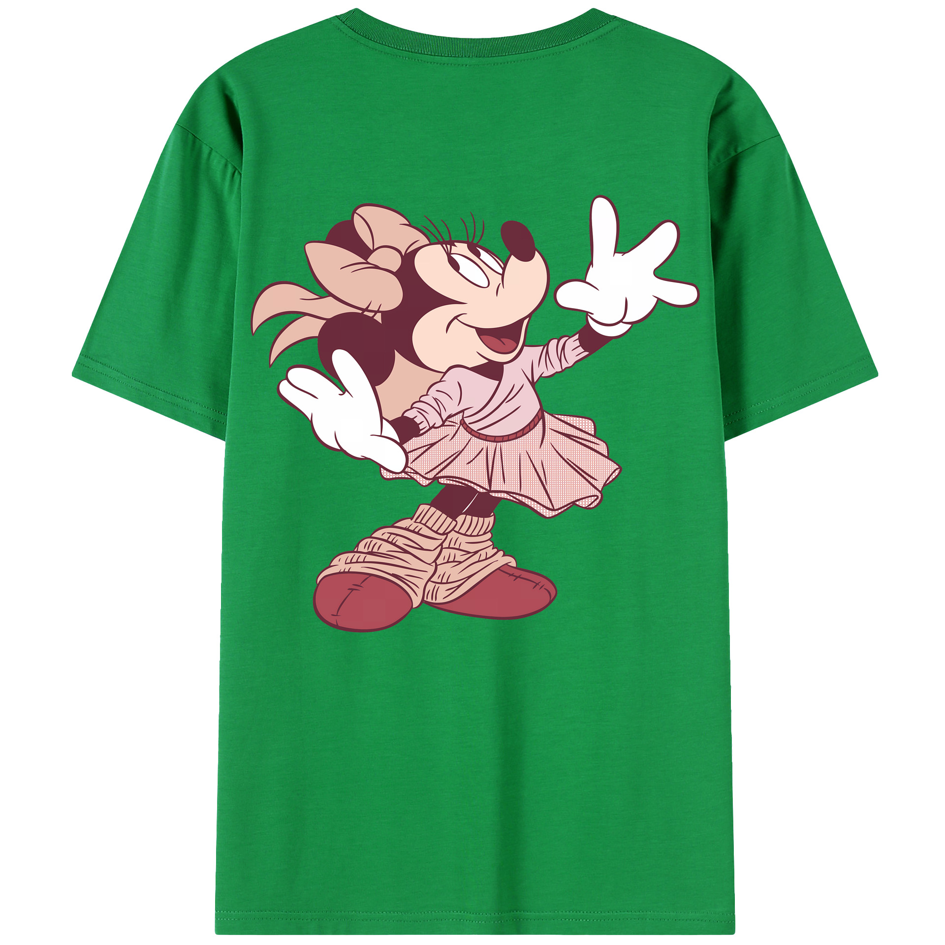 （画像用） ミッキーマウス Mickey Mouse レディース半袖Tシャツ(バックプリント)