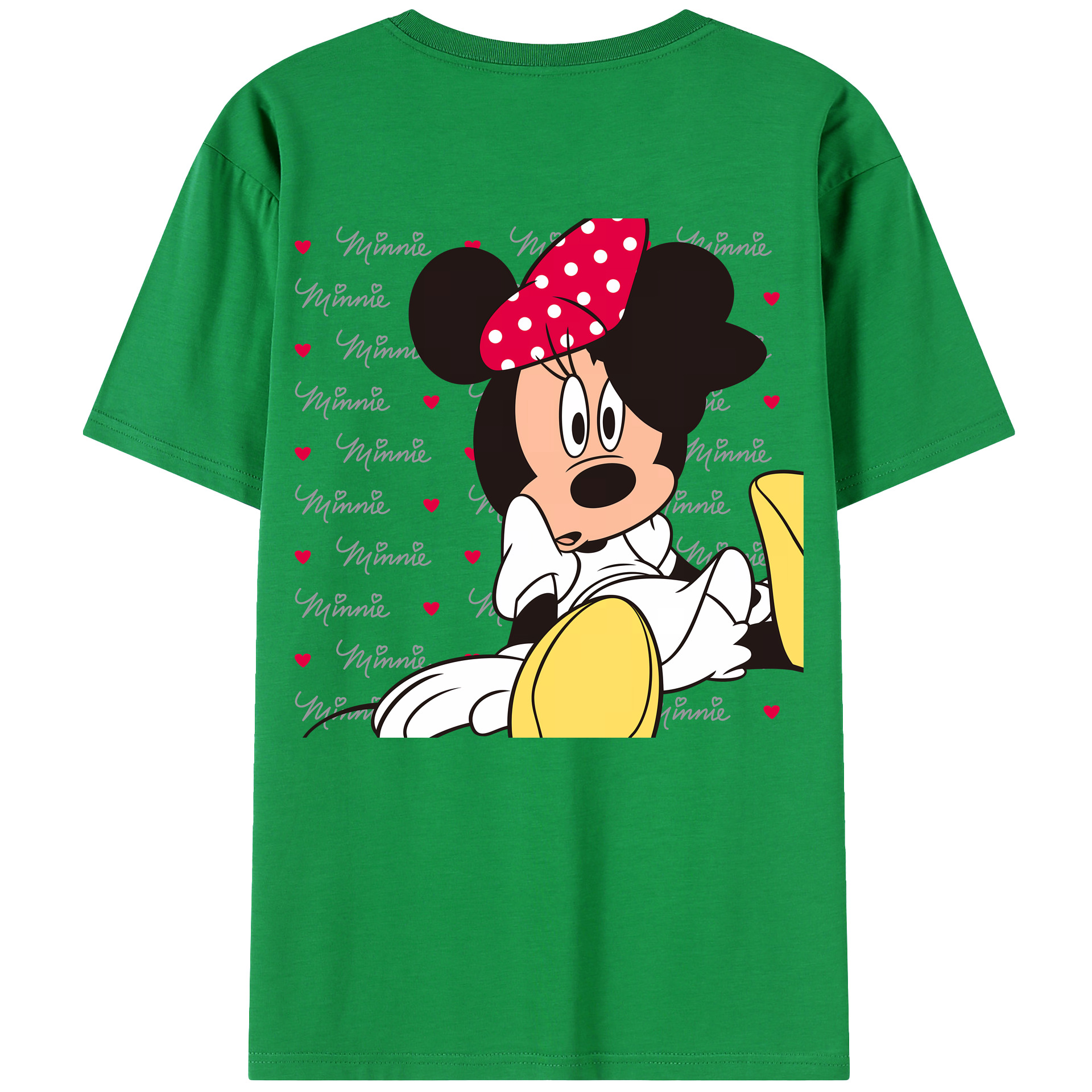 （画像用） ミッキーマウス Mickey Mouse レディース半袖Tシャツ(バックプリント)