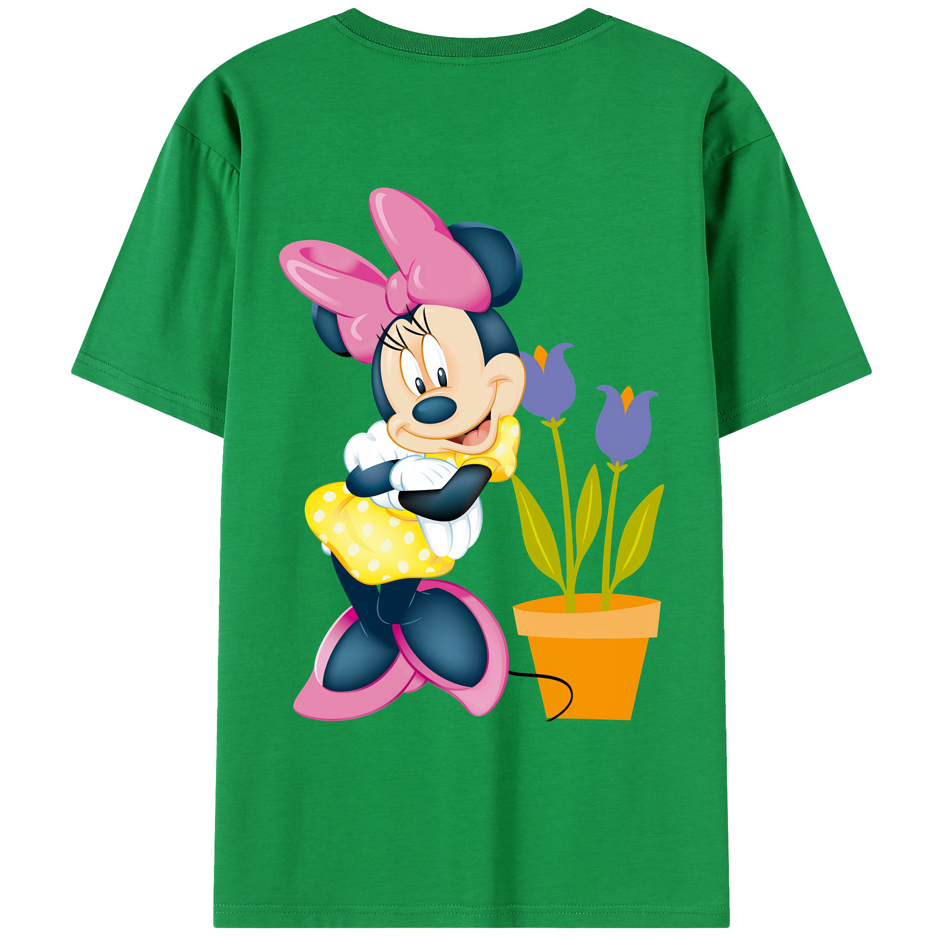 （画像用） ミッキーマウス Mickey Mouse レディース半袖Tシャツ(バックプリント)