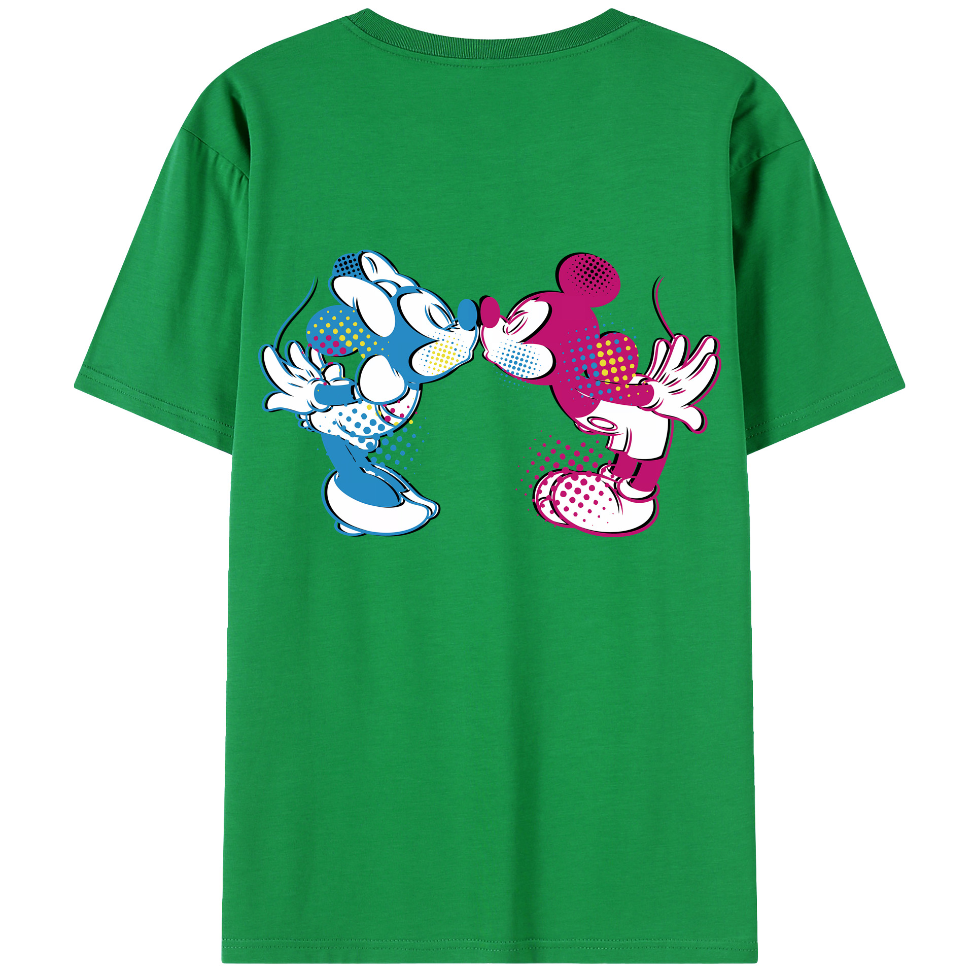（画像用） ミッキーマウス Mickey Mouse レディース半袖Tシャツ(バックプリント)