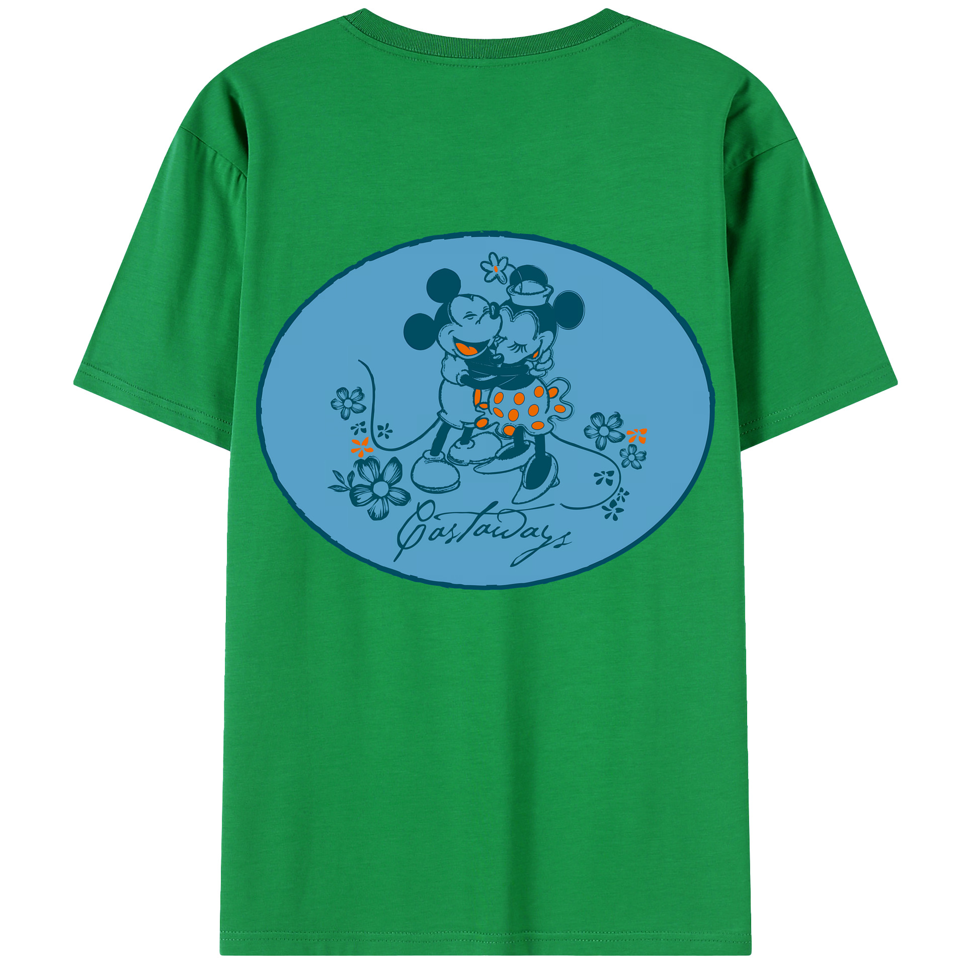 （画像用） ミッキーマウス Mickey Mouse レディース半袖Tシャツ(バックプリント)