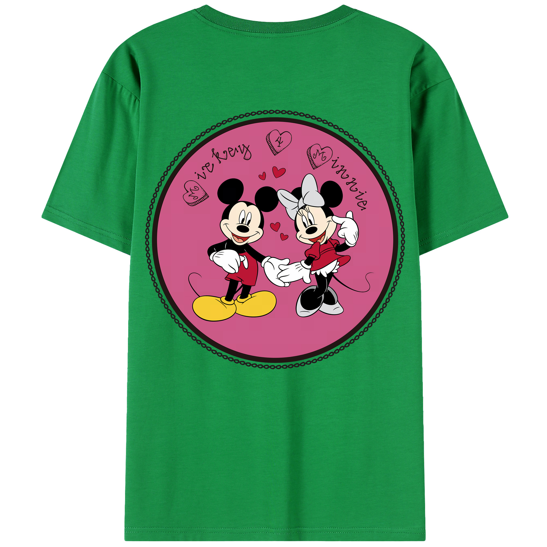 （画像用） ミッキーマウス Mickey Mouse レディース半袖Tシャツ(バックプリント)