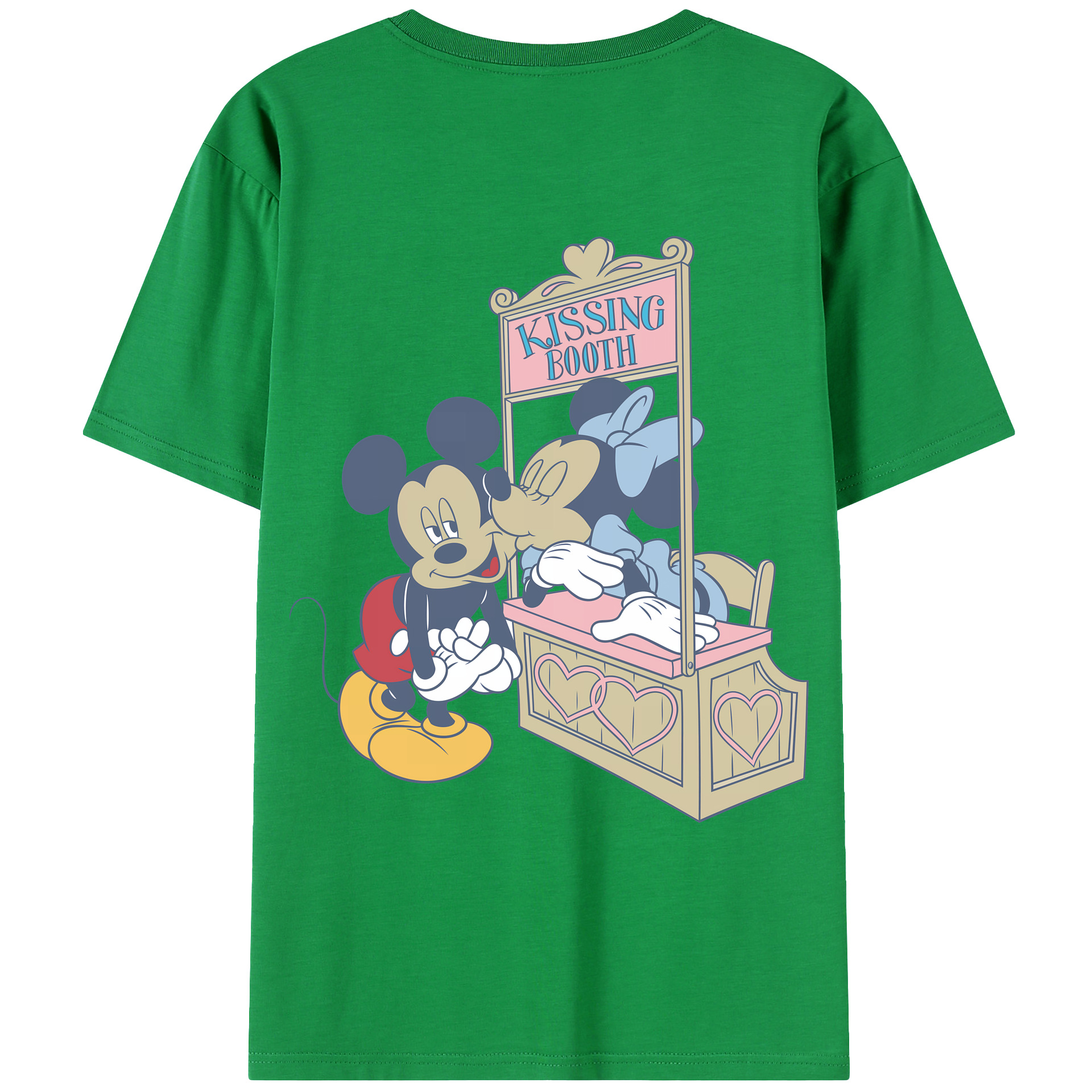 （画像用） ミッキーマウス Mickey Mouse レディース半袖Tシャツ(バックプリント)