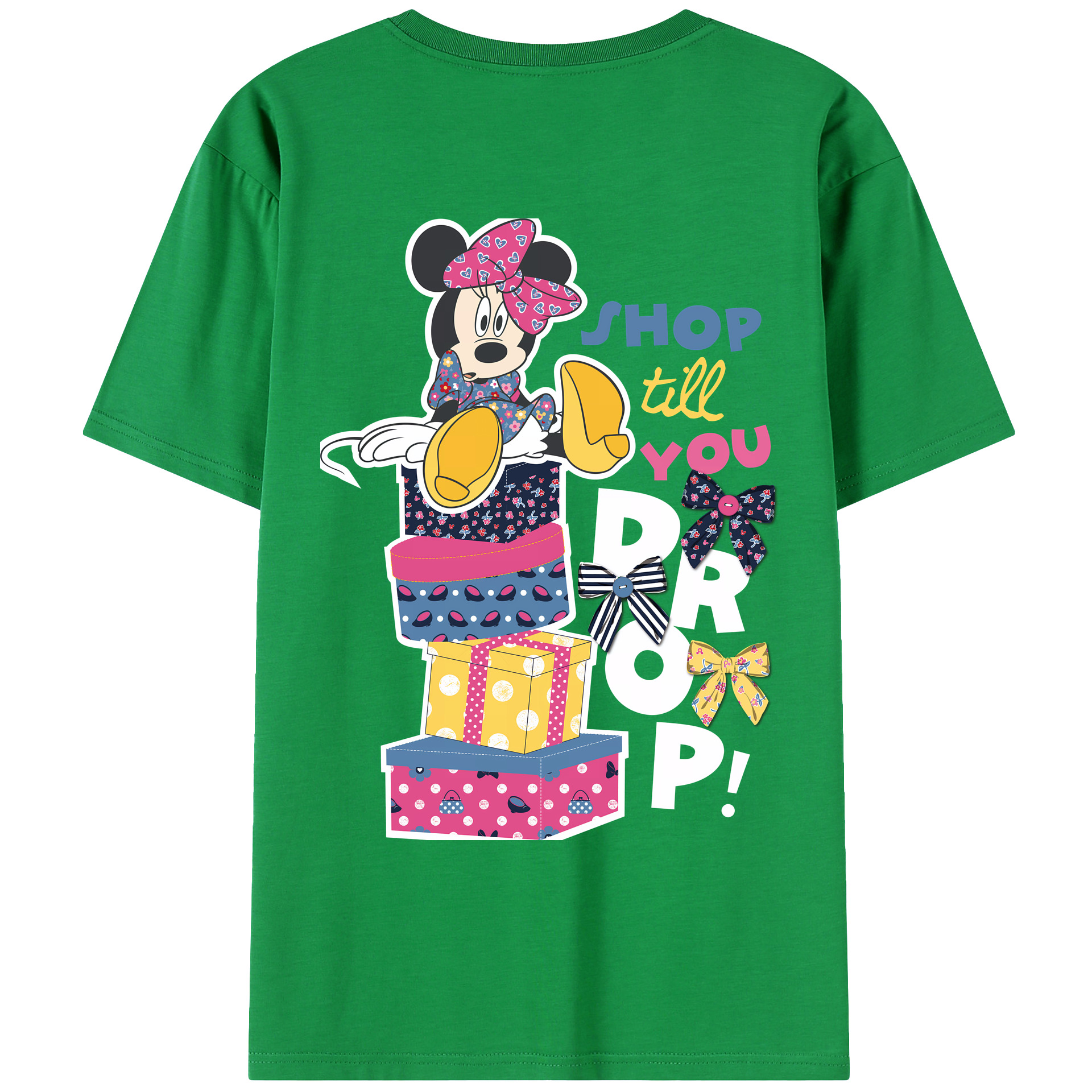 （画像用） ミッキーマウス Mickey Mouse レディース半袖Tシャツ(バックプリント)