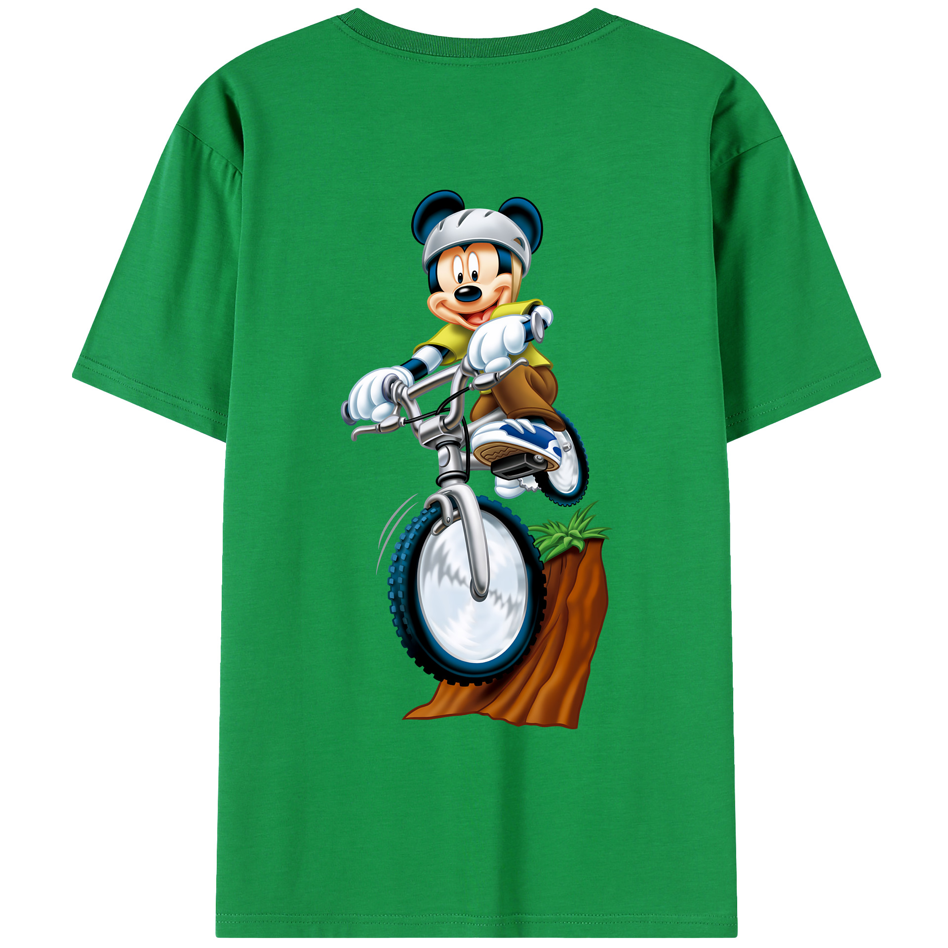 ミッキーマウス Mickey Mouse レディース半袖Tシャツ(バックプリント)