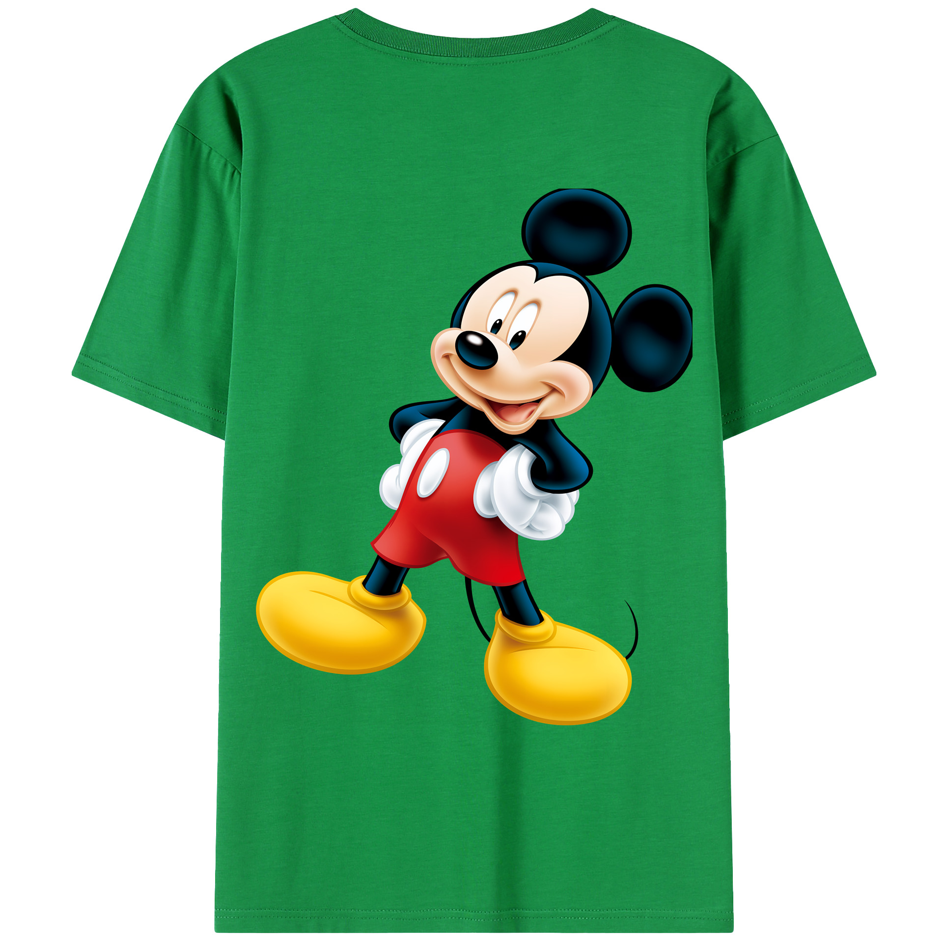 ミッキーマウス Mickey Mouse レディース半袖Tシャツ(バックプリント)