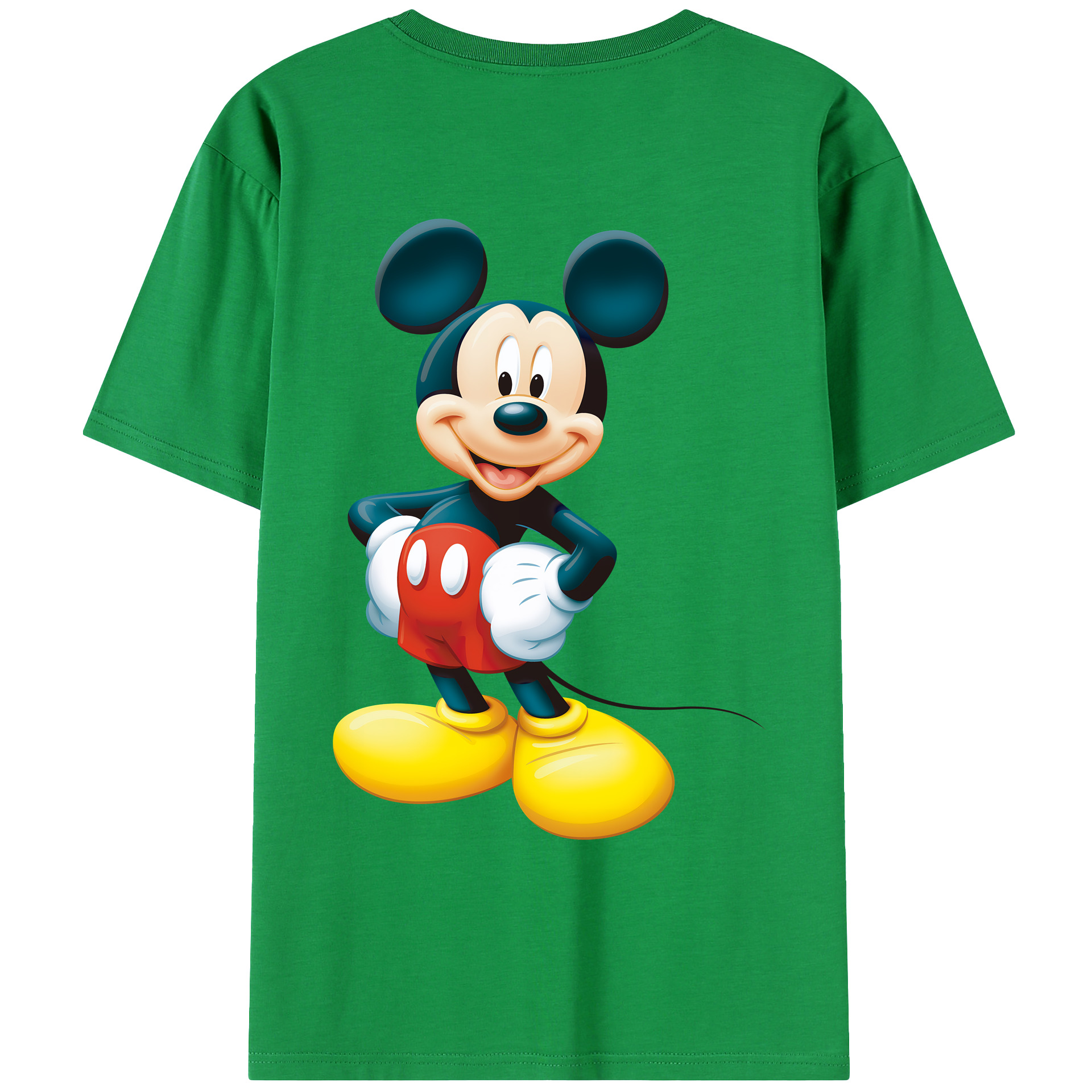 ミッキーマウス Mickey Mouse レディース半袖Tシャツ(バックプリント)