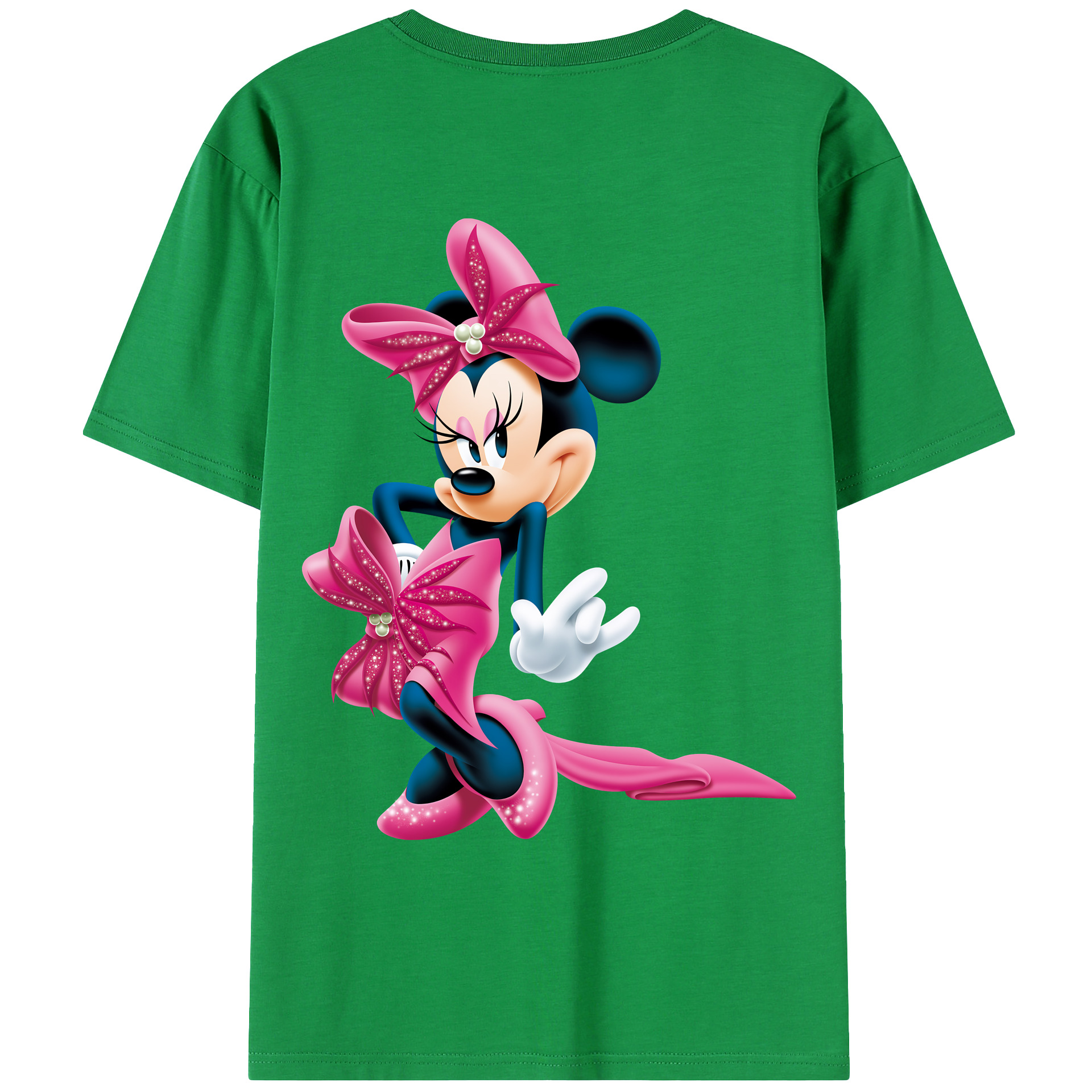 （画像用） ミッキーマウス Mickey Mouse レディース半袖Tシャツ(バックプリント)