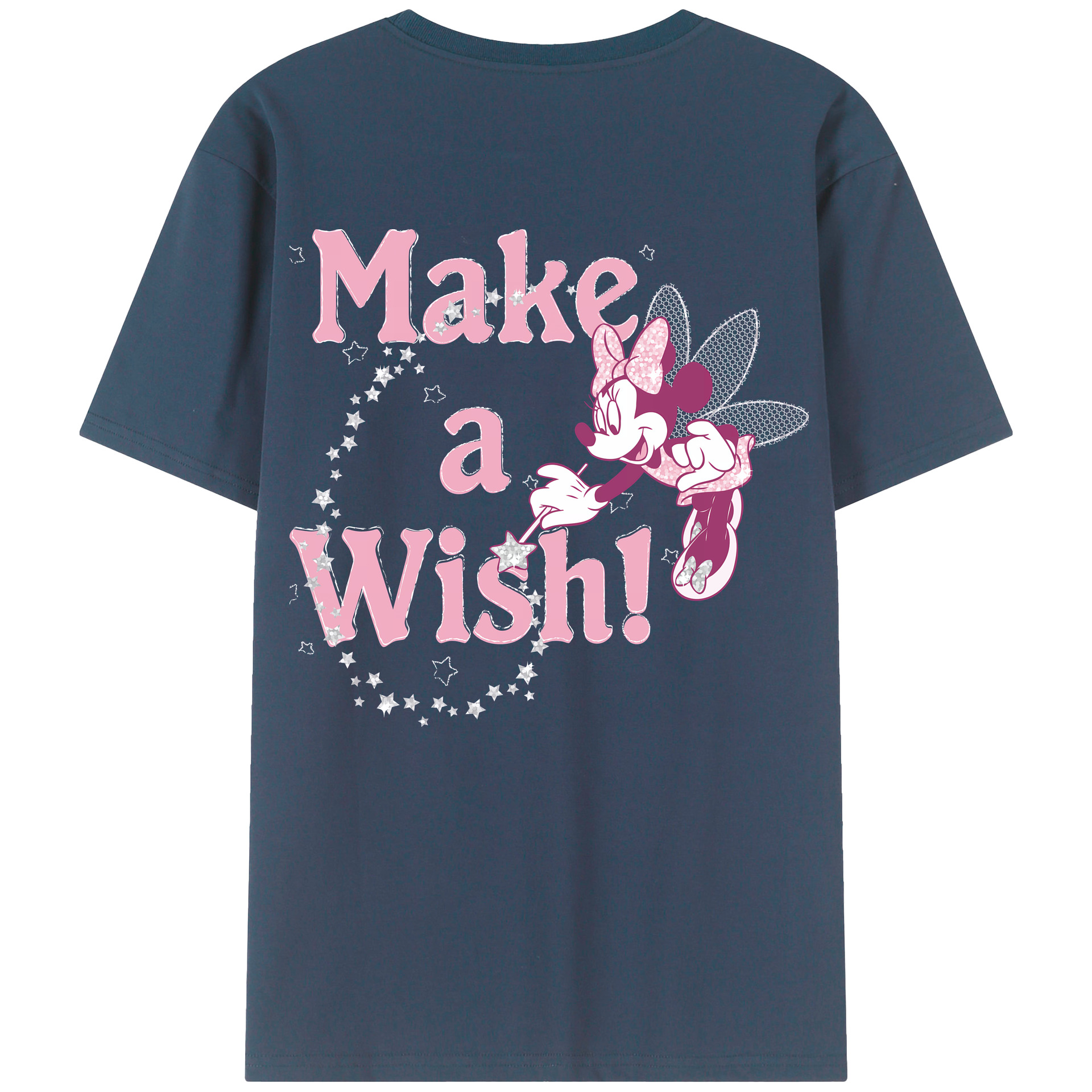 （画像用） ミッキーマウス Mickey Mouse レディース半袖Tシャツ(バックプリント)