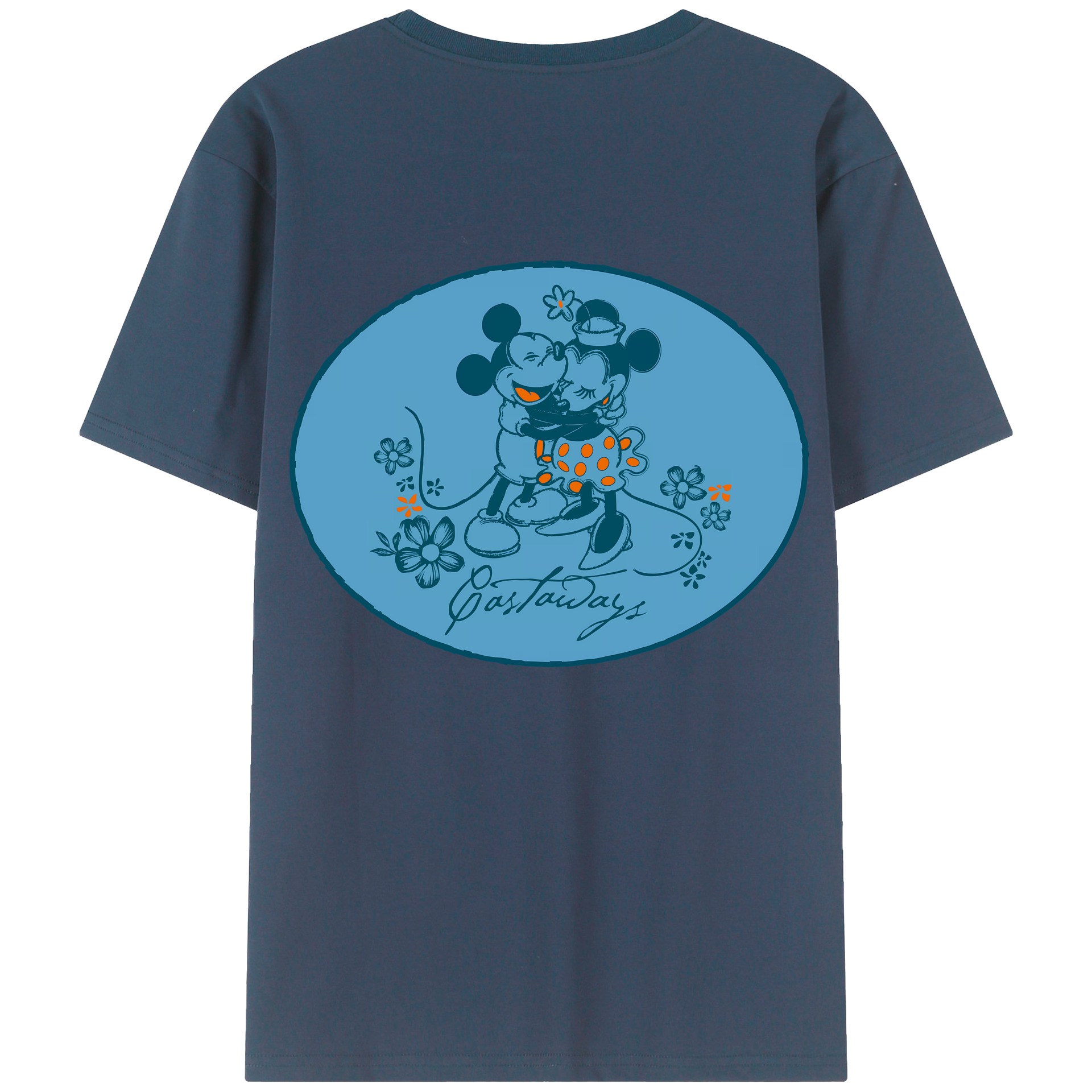 （画像用） ミッキーマウス Mickey Mouse レディース半袖Tシャツ(バックプリント)