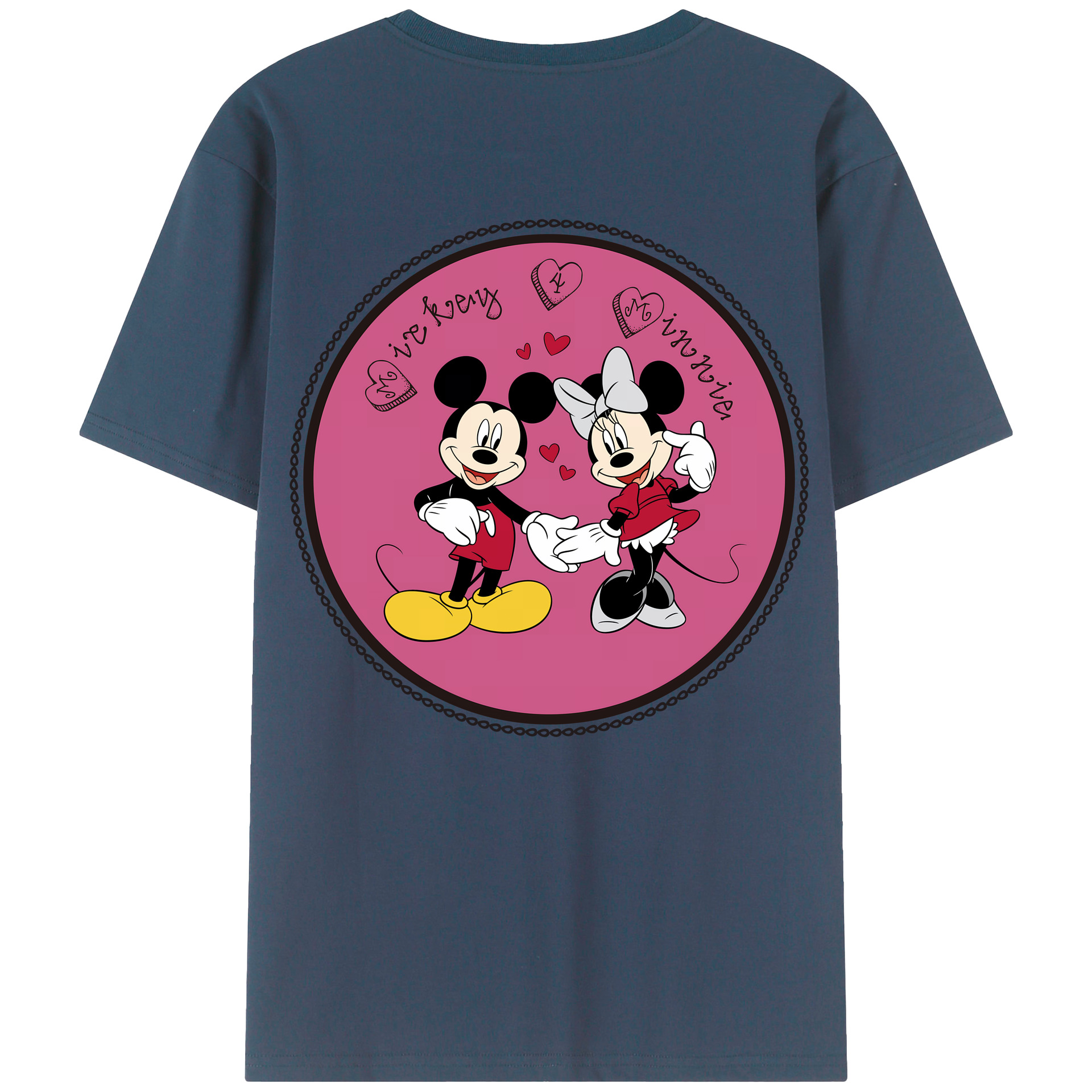 （画像用） ミッキーマウス Mickey Mouse レディース半袖Tシャツ(バックプリント)