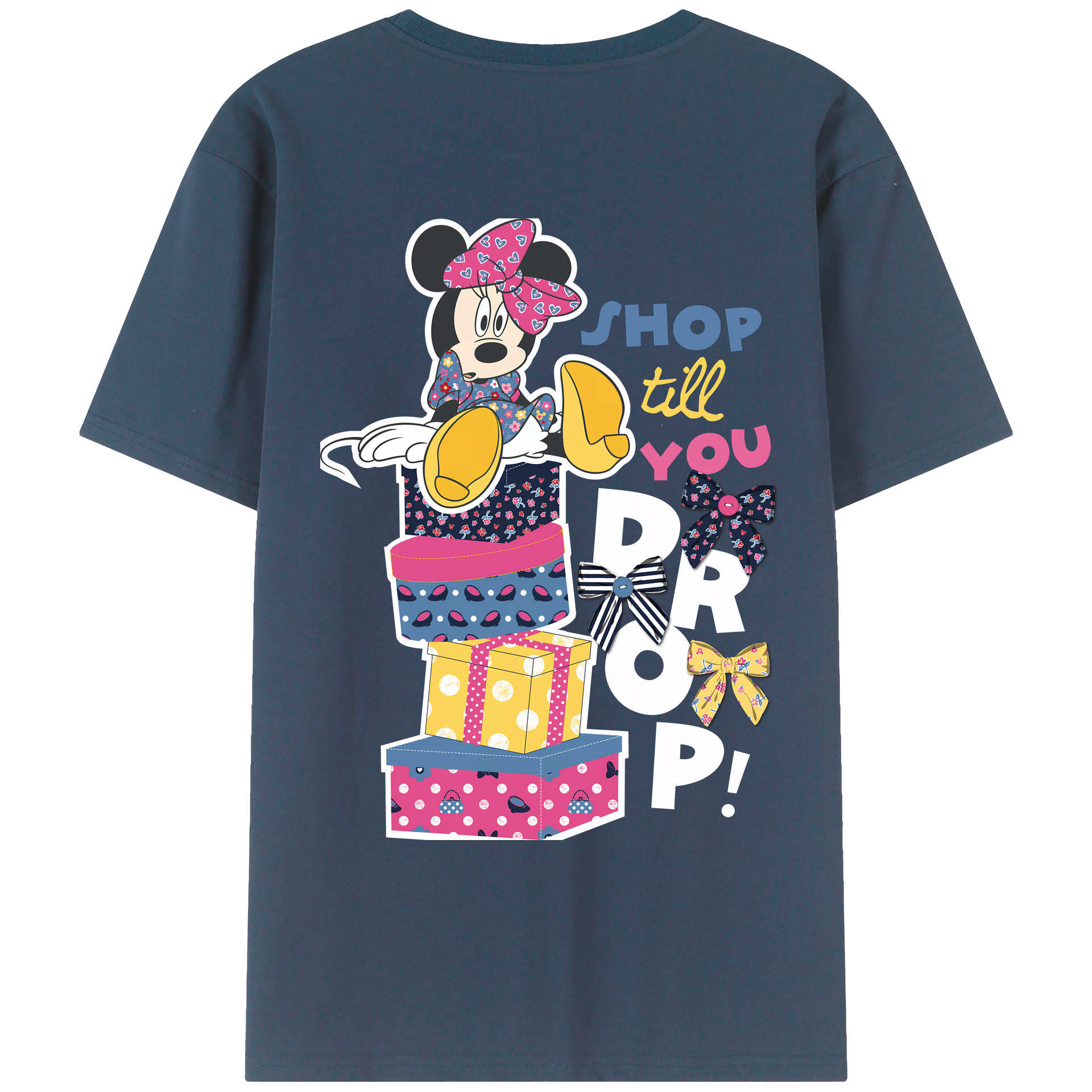 （画像用） ミッキーマウス Mickey Mouse レディース半袖Tシャツ(バックプリント)