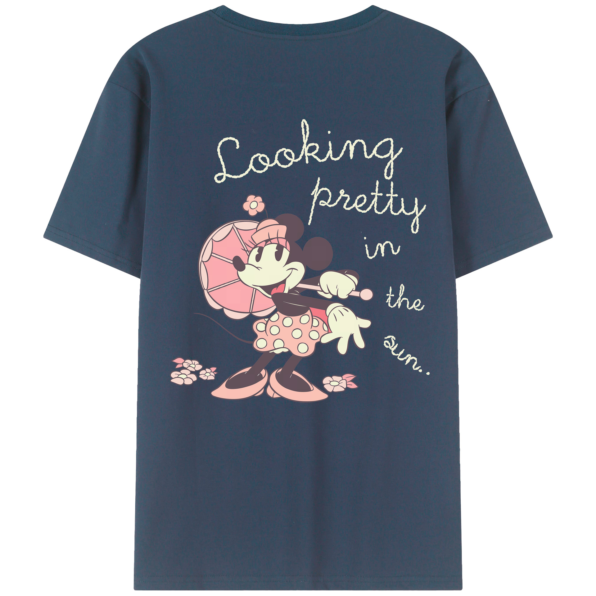 （画像用） ミッキーマウス Mickey Mouse レディース半袖Tシャツ(バックプリント)