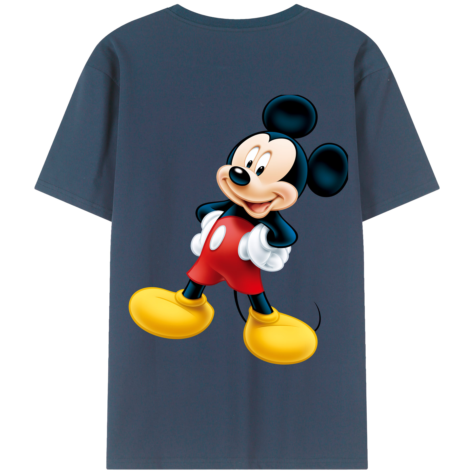 ミッキーマウス Mickey Mouse レディース半袖Tシャツ(バックプリント)