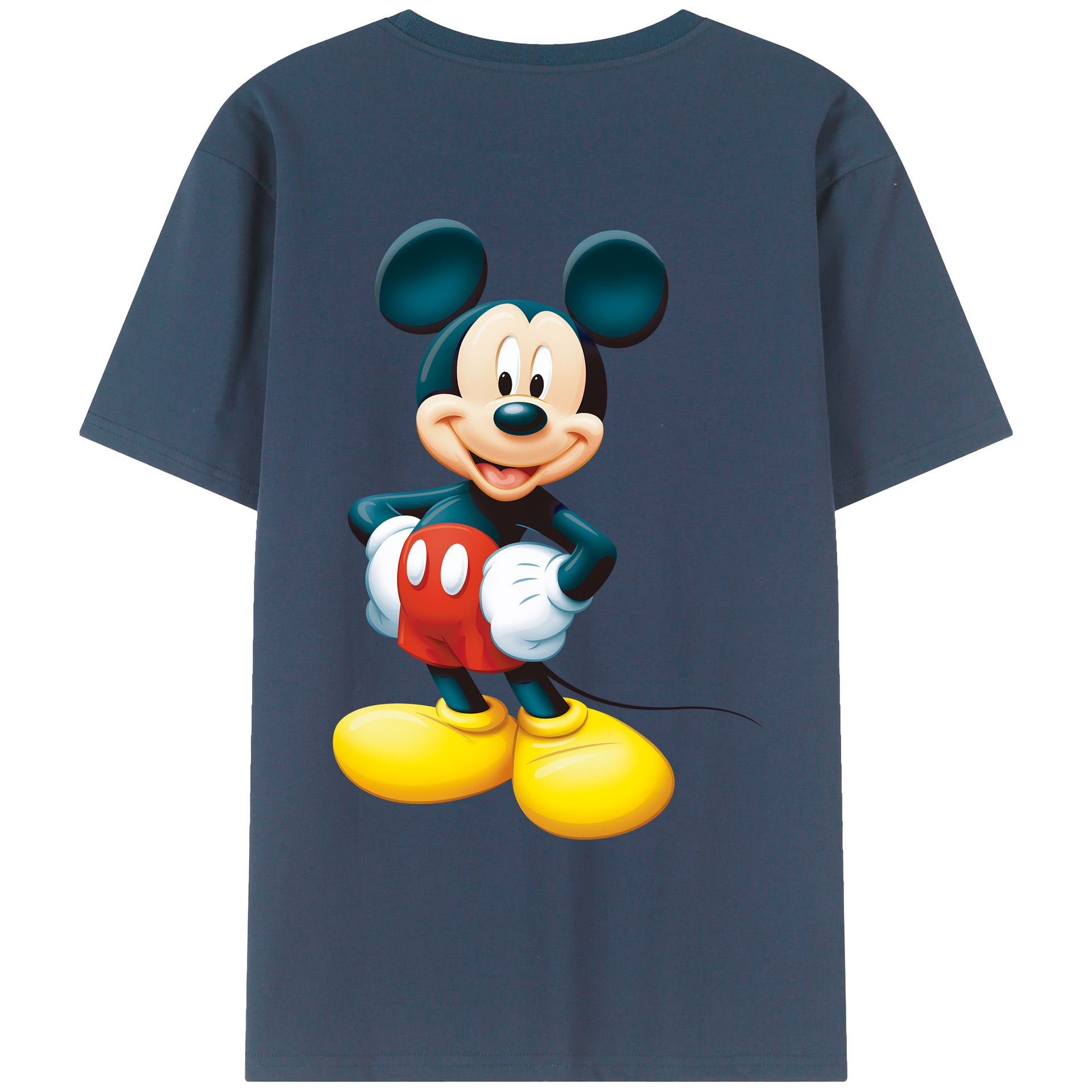 ミッキーマウス Mickey Mouse レディース半袖Tシャツ(バックプリント)