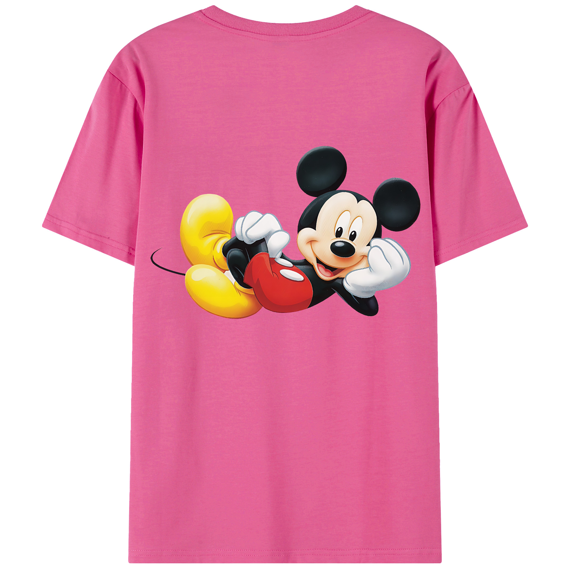 （画像用） ミッキーマウス Mickey Mouse レディース半袖Tシャツ(バックプリント)