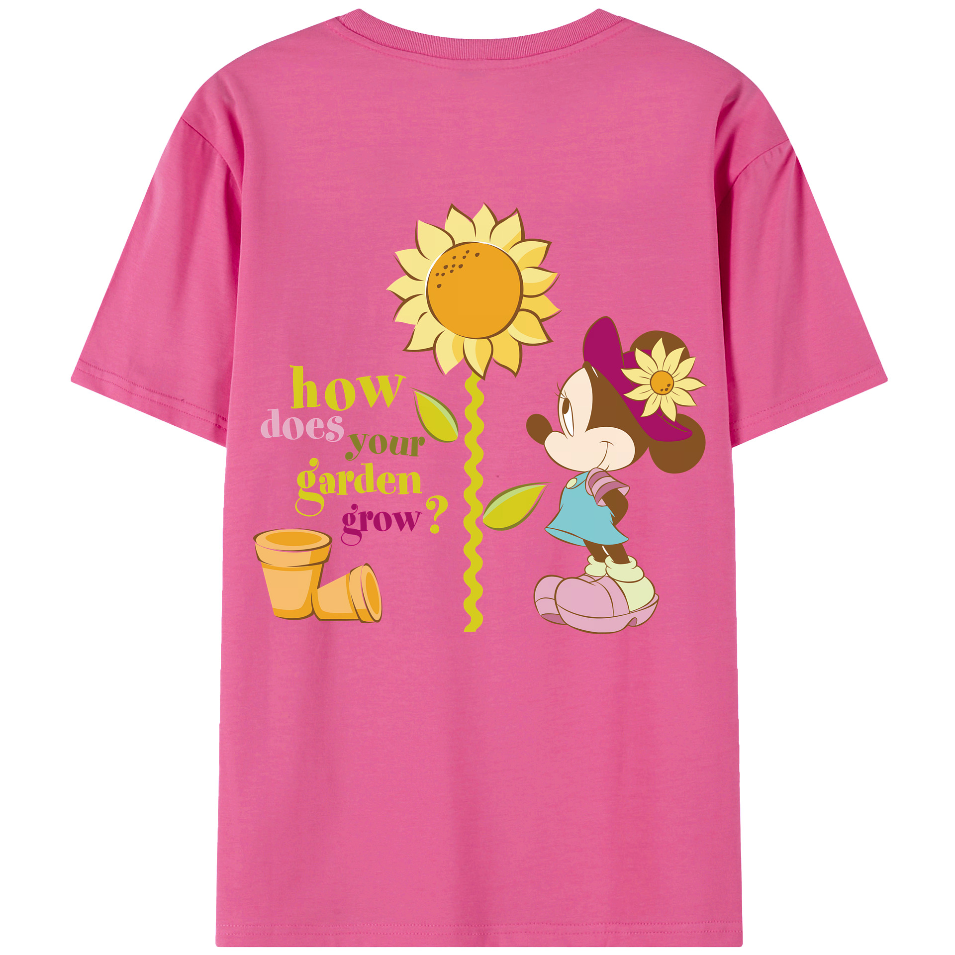 （画像用） ミッキーマウス Mickey Mouse レディース半袖Tシャツ(バックプリント)