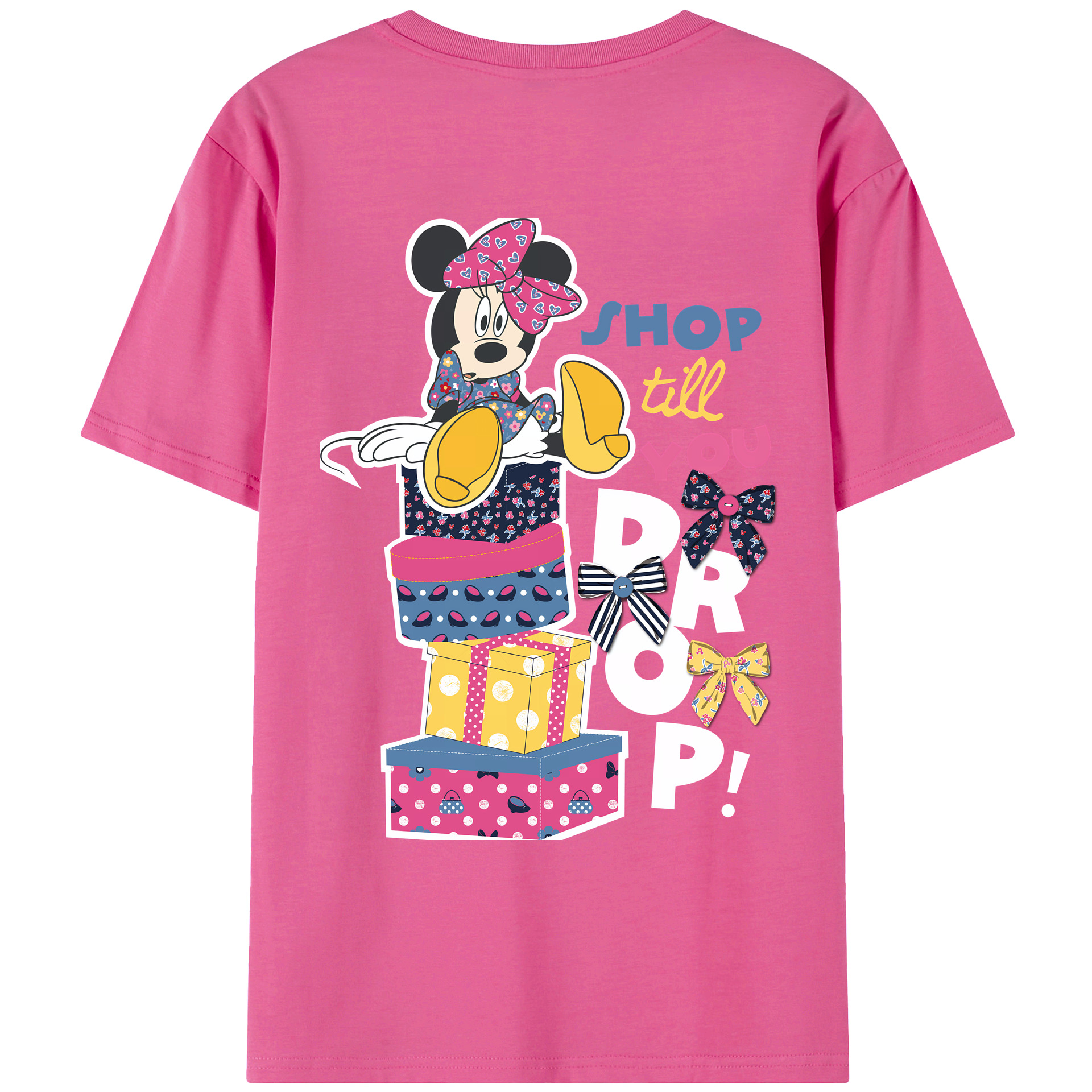 （画像用） ミッキーマウス Mickey Mouse レディース半袖Tシャツ(バックプリント)