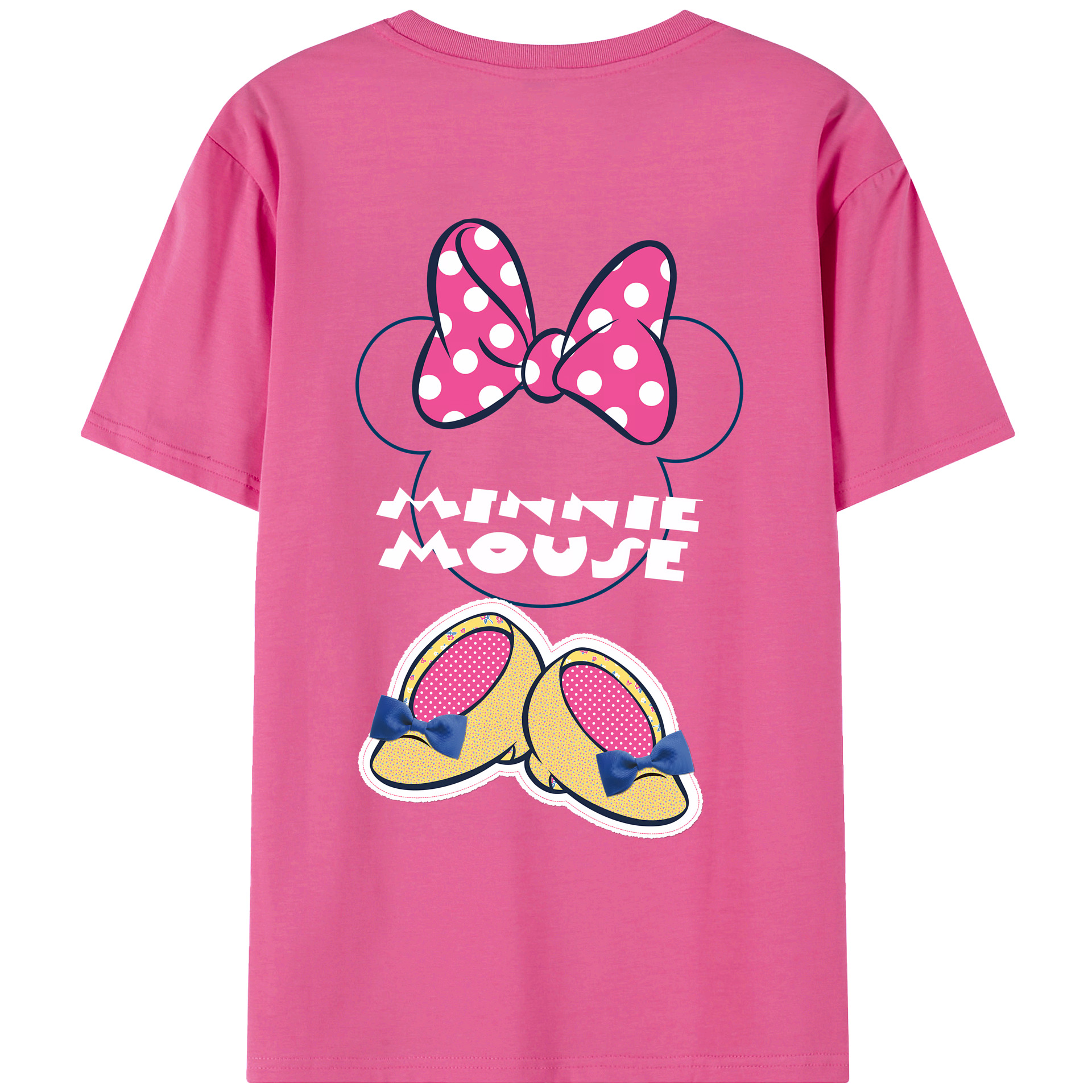 （画像用） ミッキーマウス Mickey Mouse レディース半袖Tシャツ(バックプリント)