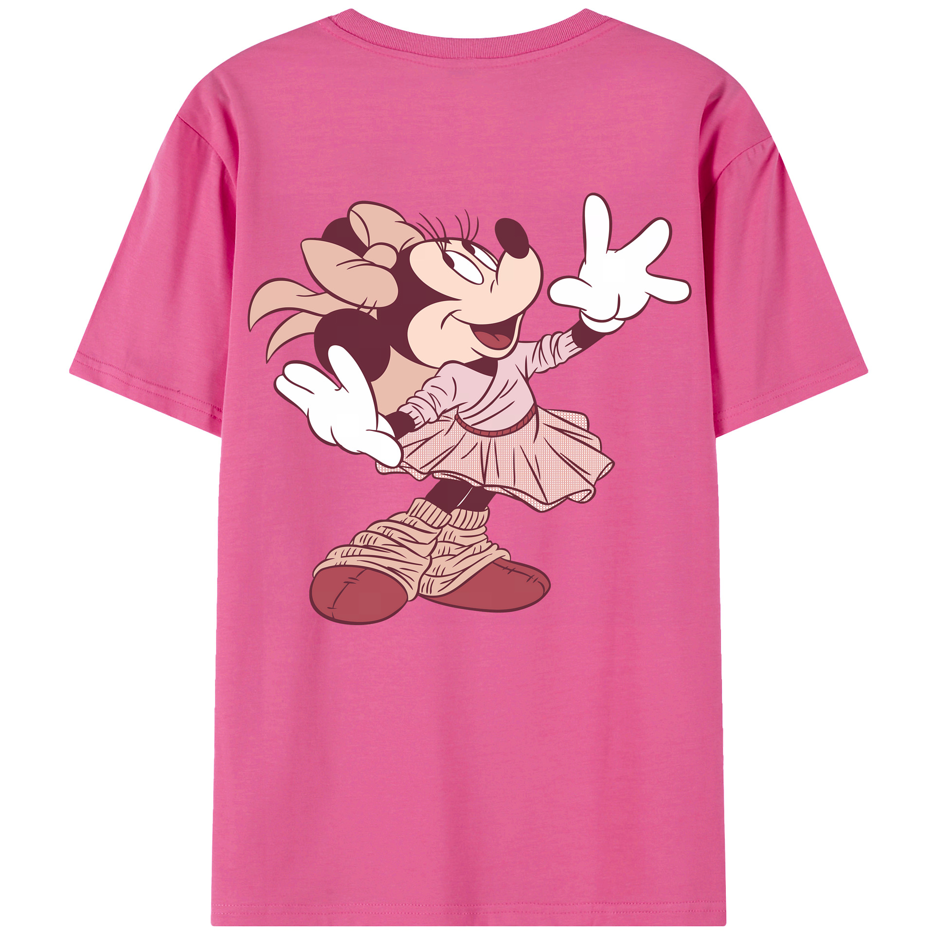（画像用） ミッキーマウス Mickey Mouse レディース半袖Tシャツ(バックプリント)