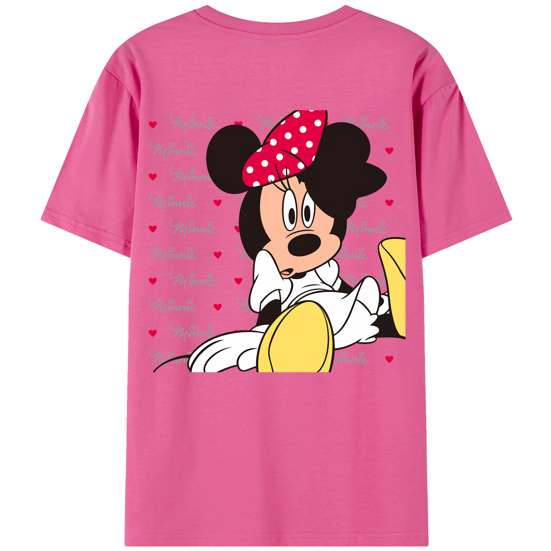 （画像用） ミッキーマウス Mickey Mouse レディース半袖Tシャツ(バックプリント)