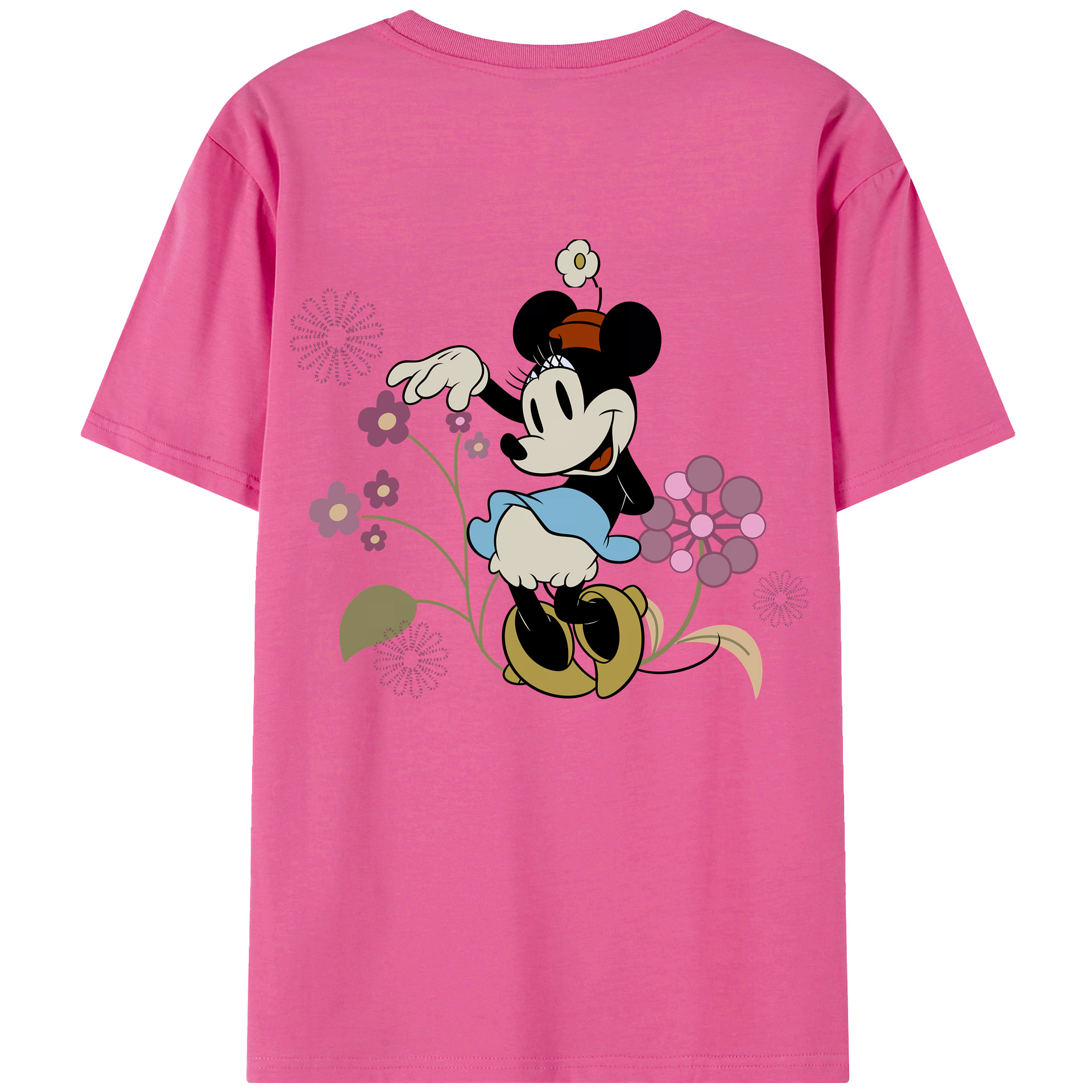 （画像用） ミッキーマウス Mickey Mouse レディース半袖Tシャツ(バックプリント)