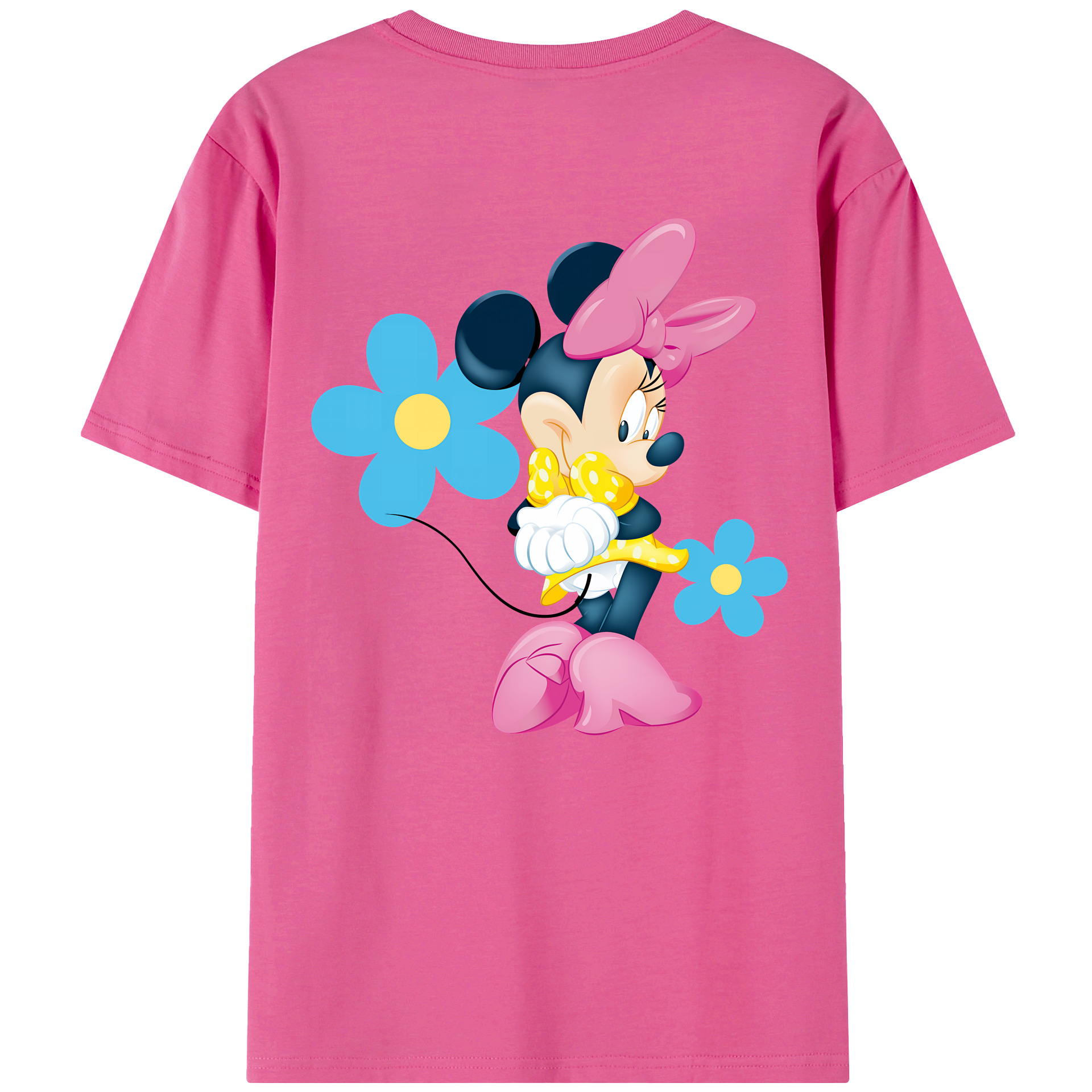 （画像用） ミッキーマウス Mickey Mouse レディース半袖Tシャツ(バックプリント)