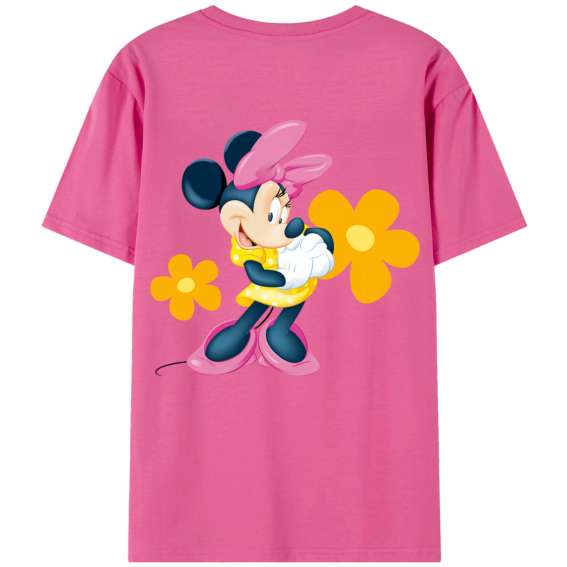 （画像用） ミッキーマウス Mickey Mouse レディース半袖Tシャツ(バックプリント)