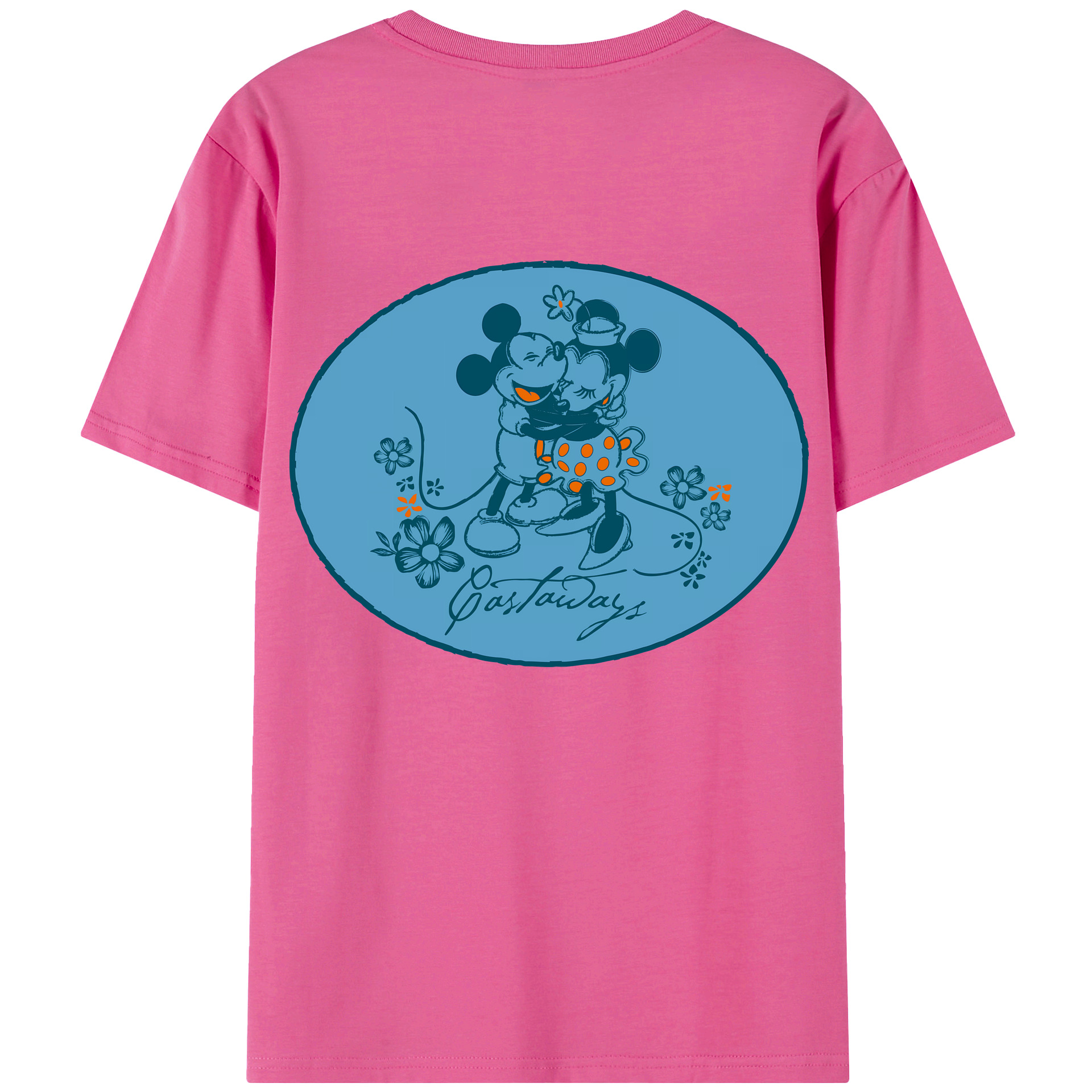 （画像用） ミッキーマウス Mickey Mouse レディース半袖Tシャツ(バックプリント)
