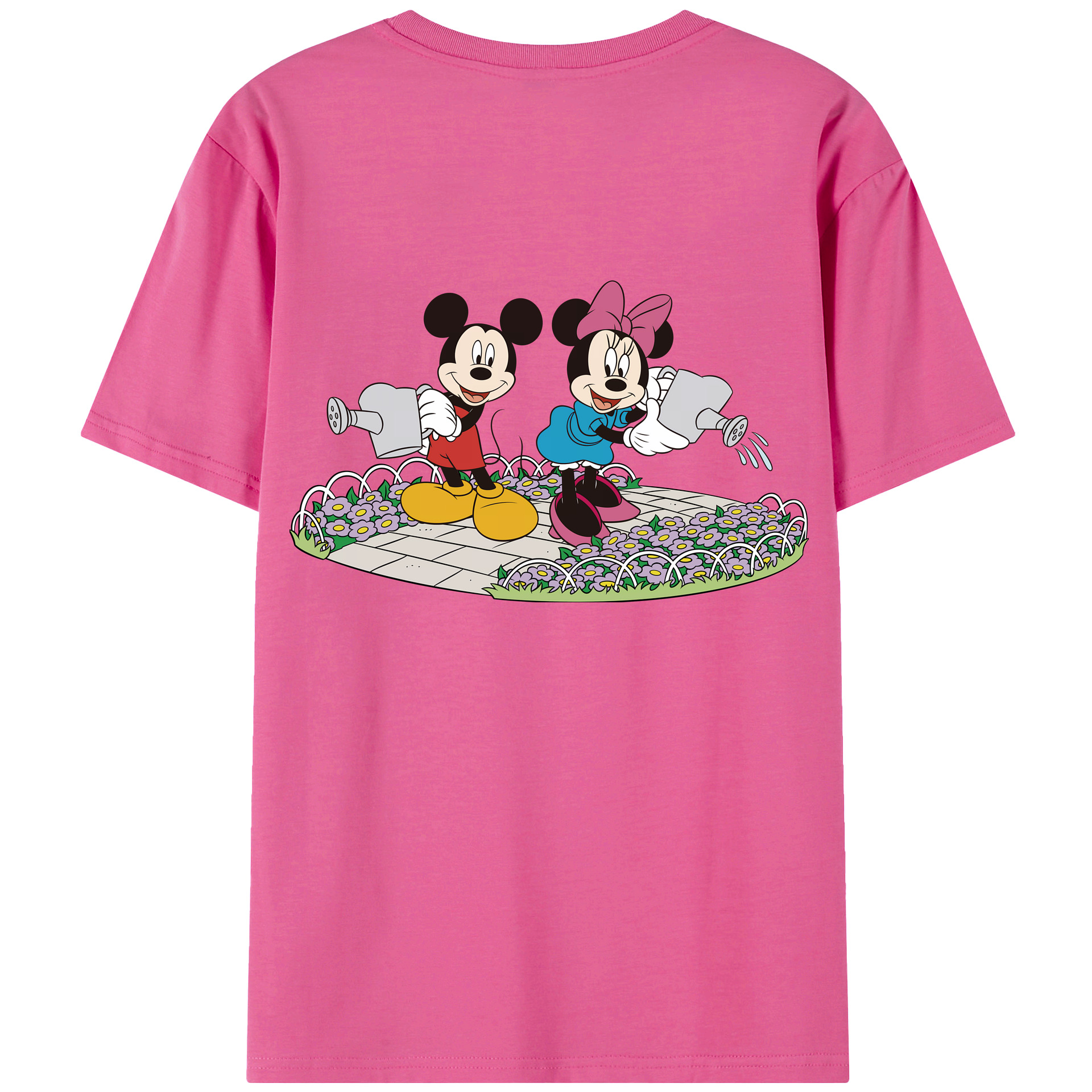 （画像用） ミッキーマウス Mickey Mouse レディース半袖Tシャツ(バックプリント)
