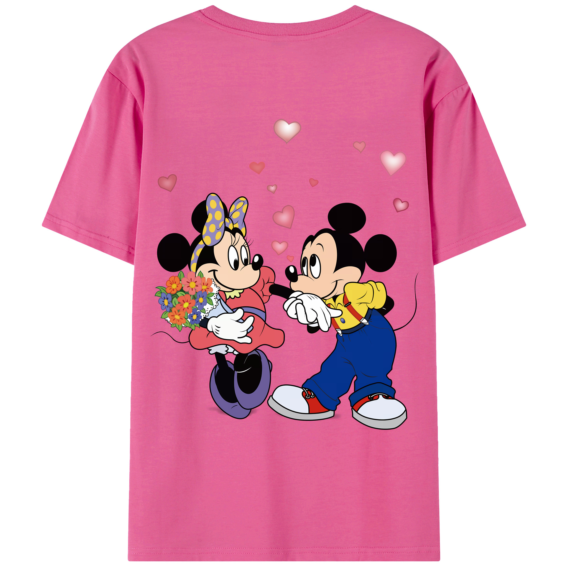（画像用） ミッキーマウス Mickey Mouse レディース半袖Tシャツ(バックプリント)