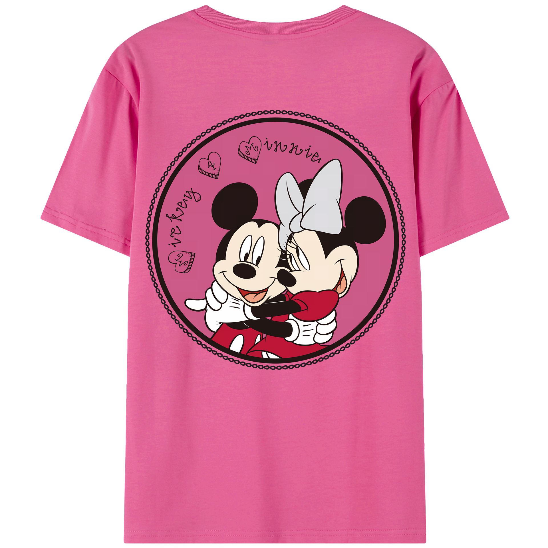 （画像用） ミッキーマウス Mickey Mouse レディース半袖Tシャツ(バックプリント)