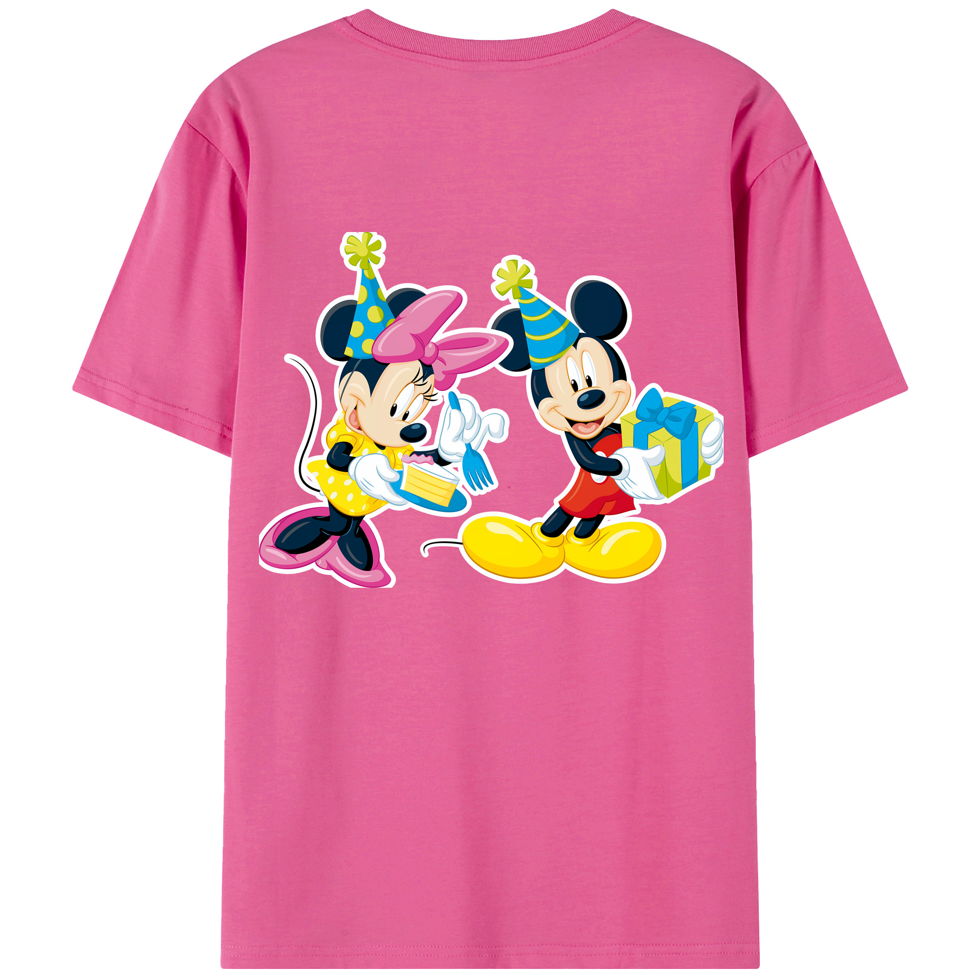 （画像用） ミッキーマウス Mickey Mouse レディース半袖Tシャツ(バックプリント)