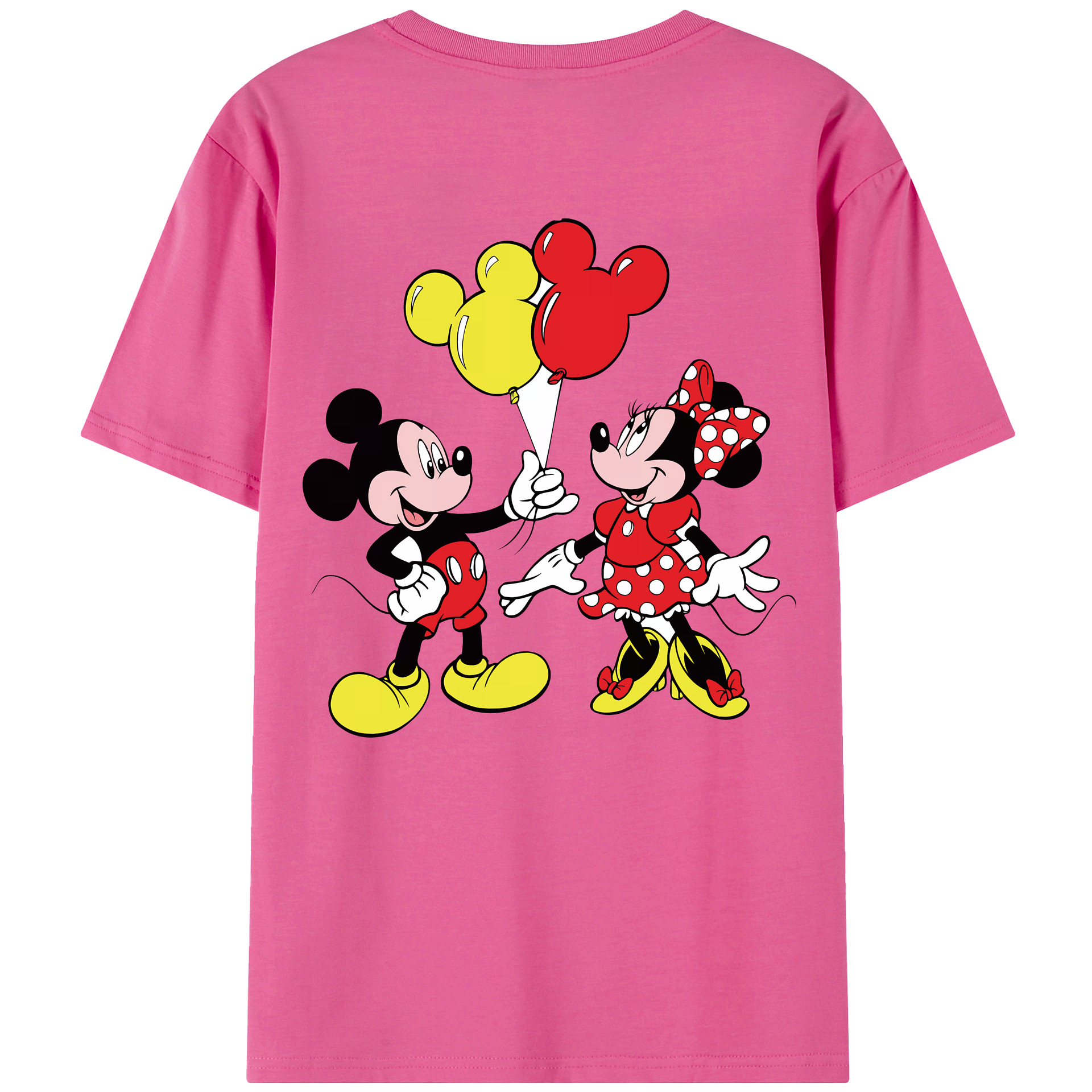 （画像用） ミッキーマウス Mickey Mouse レディース半袖Tシャツ(バックプリント)