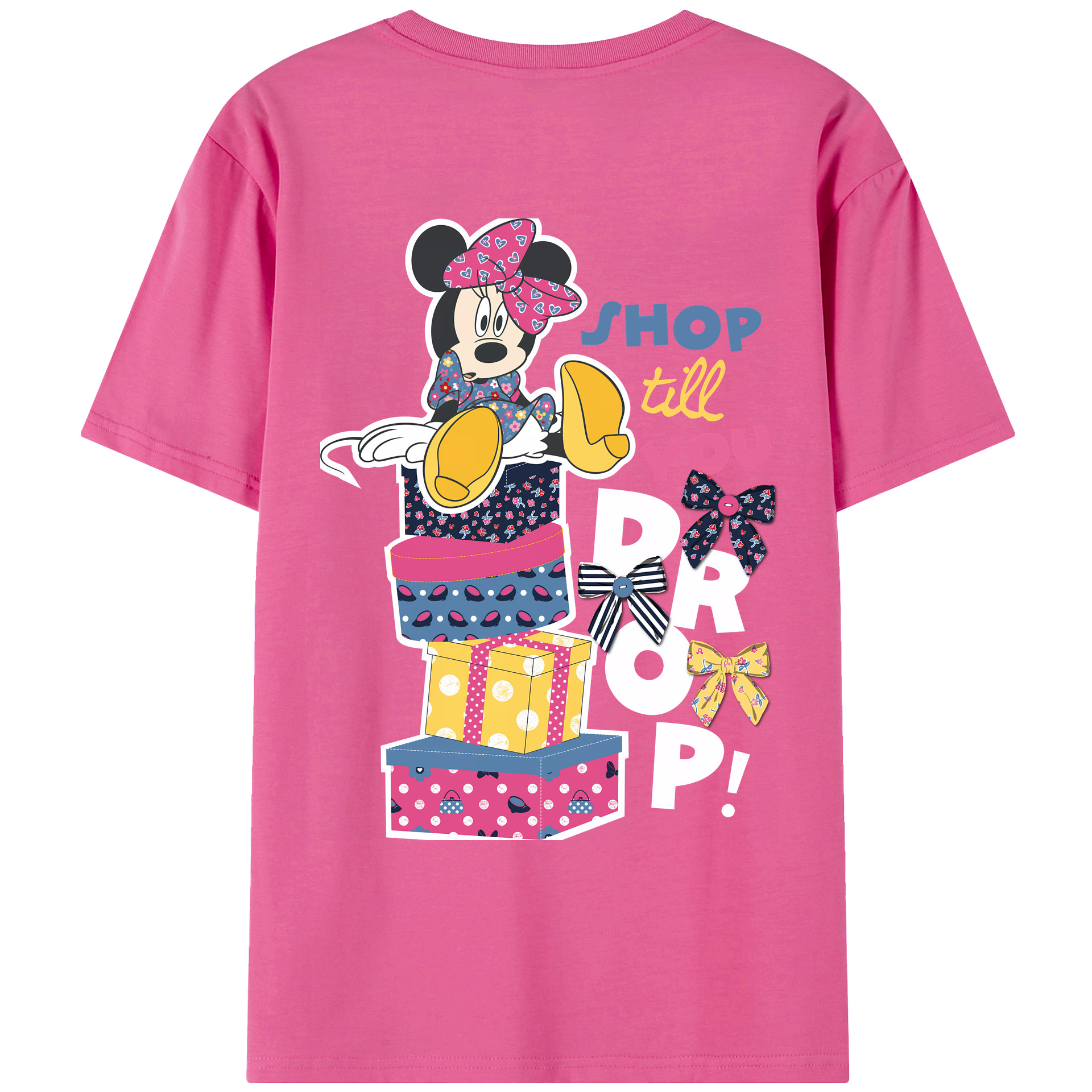 （画像用） ミッキーマウス Mickey Mouse レディース半袖Tシャツ(バックプリント)
