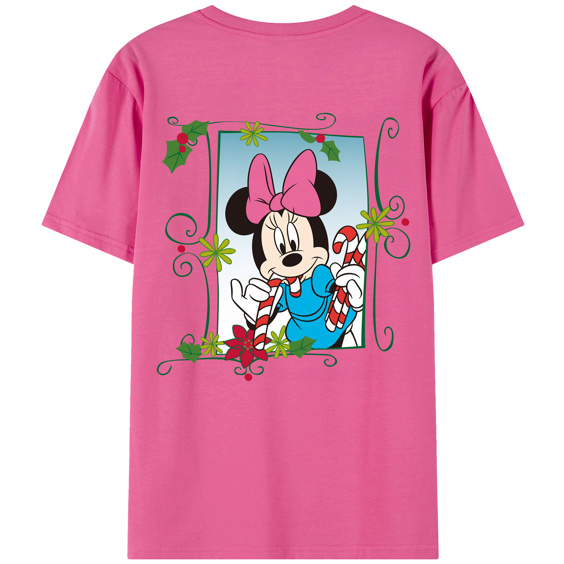 （画像用） ミッキーマウス Mickey Mouse レディース半袖Tシャツ(バックプリント)