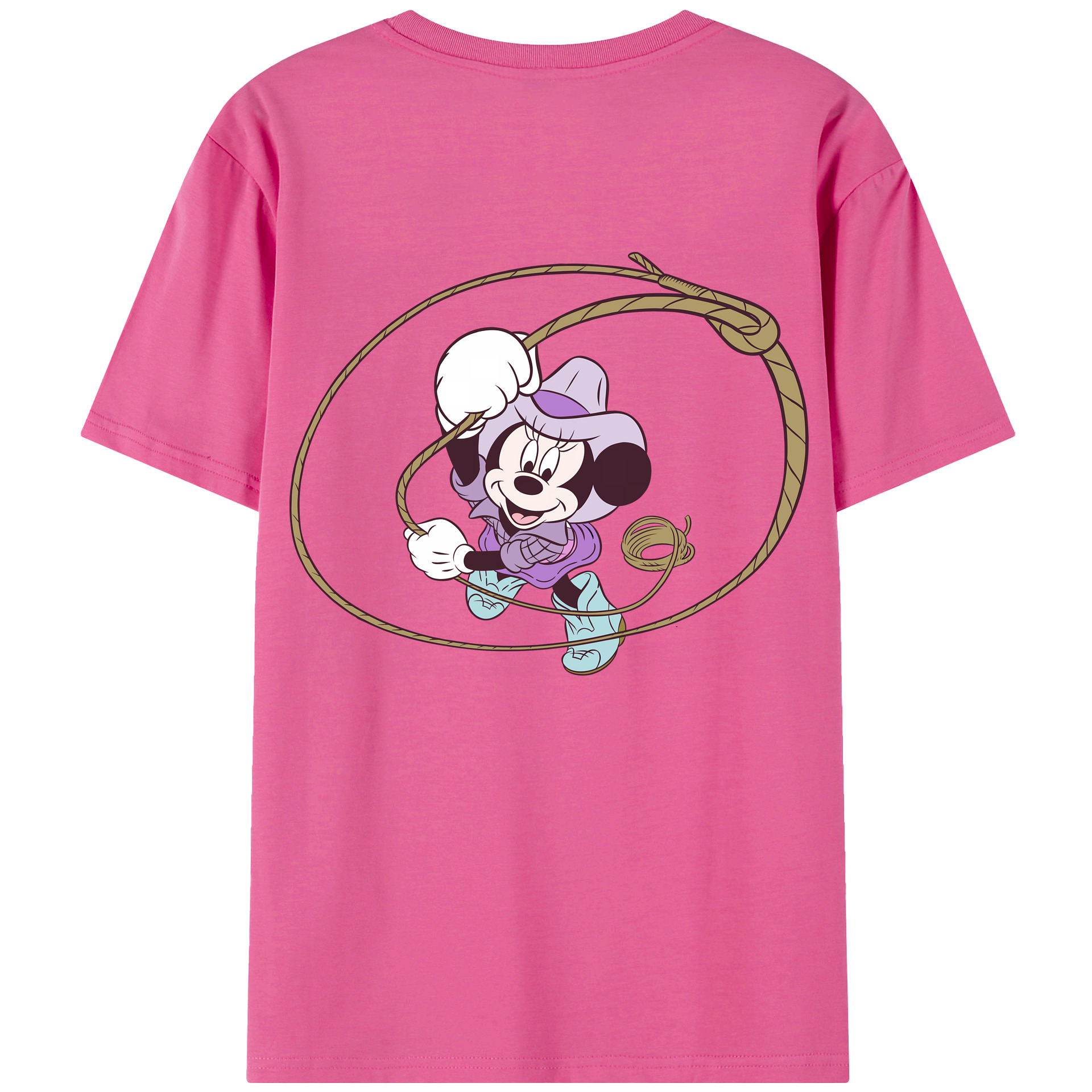 （画像用） ミッキーマウス Mickey Mouse レディース半袖Tシャツ(バックプリント)