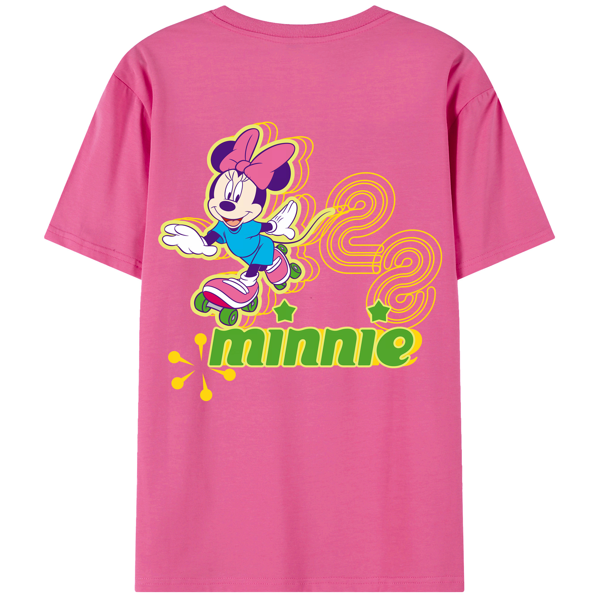 （画像用） ミッキーマウス Mickey Mouse レディース半袖Tシャツ(バックプリント)