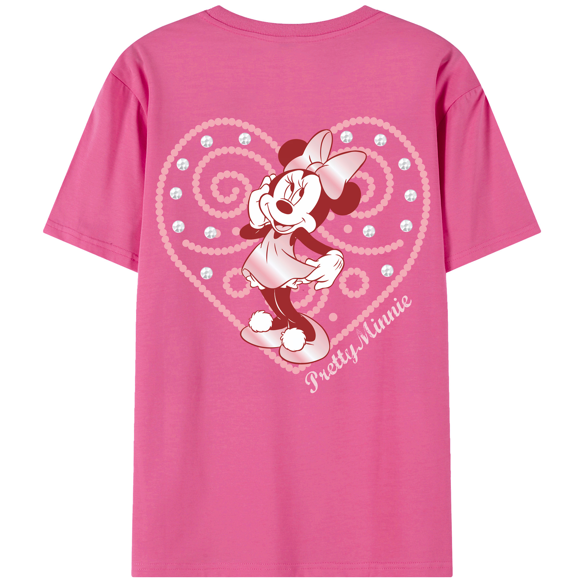 （画像用） ミッキーマウス Mickey Mouse レディース半袖Tシャツ(バックプリント)