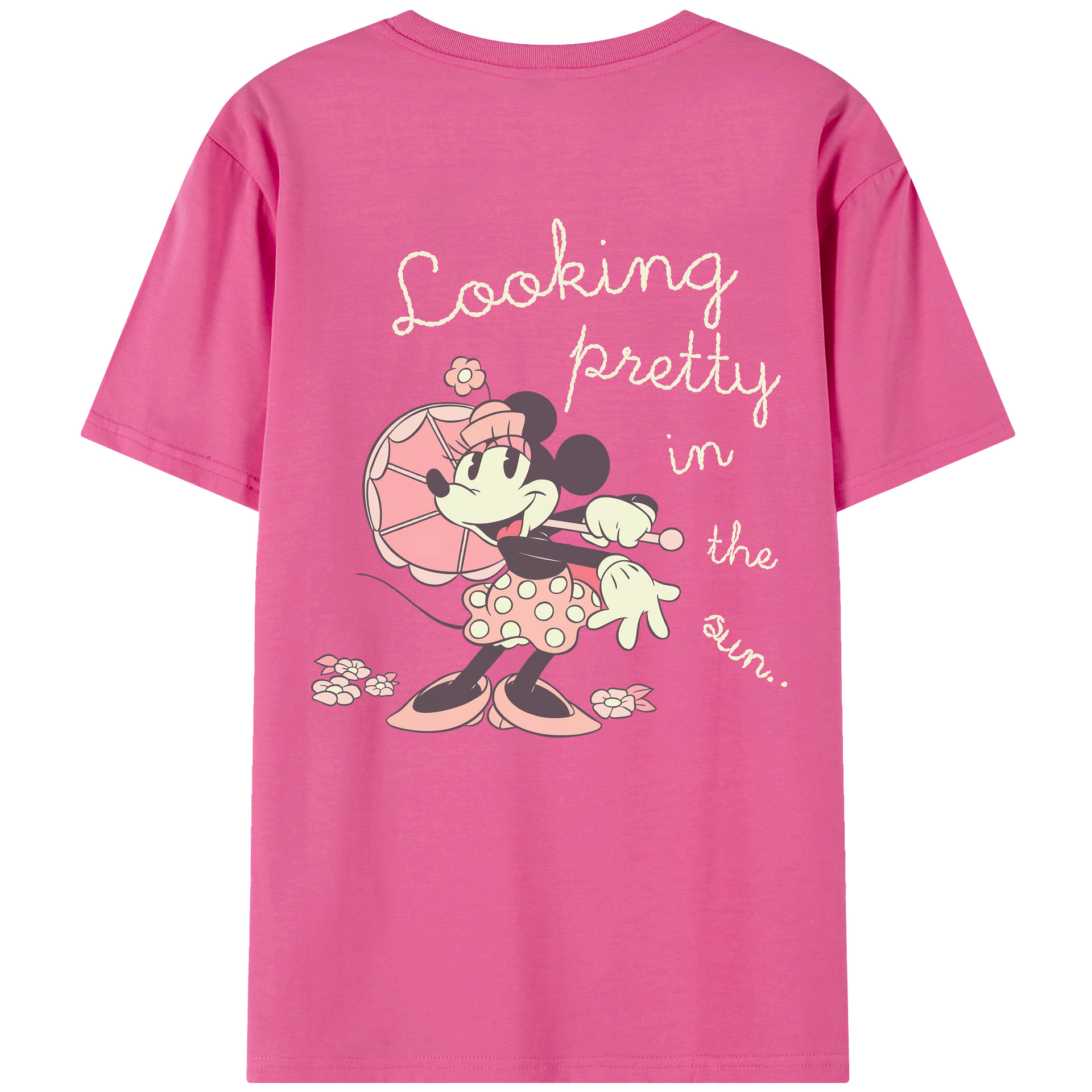 （画像用） ミッキーマウス Mickey Mouse レディース半袖Tシャツ(バックプリント)