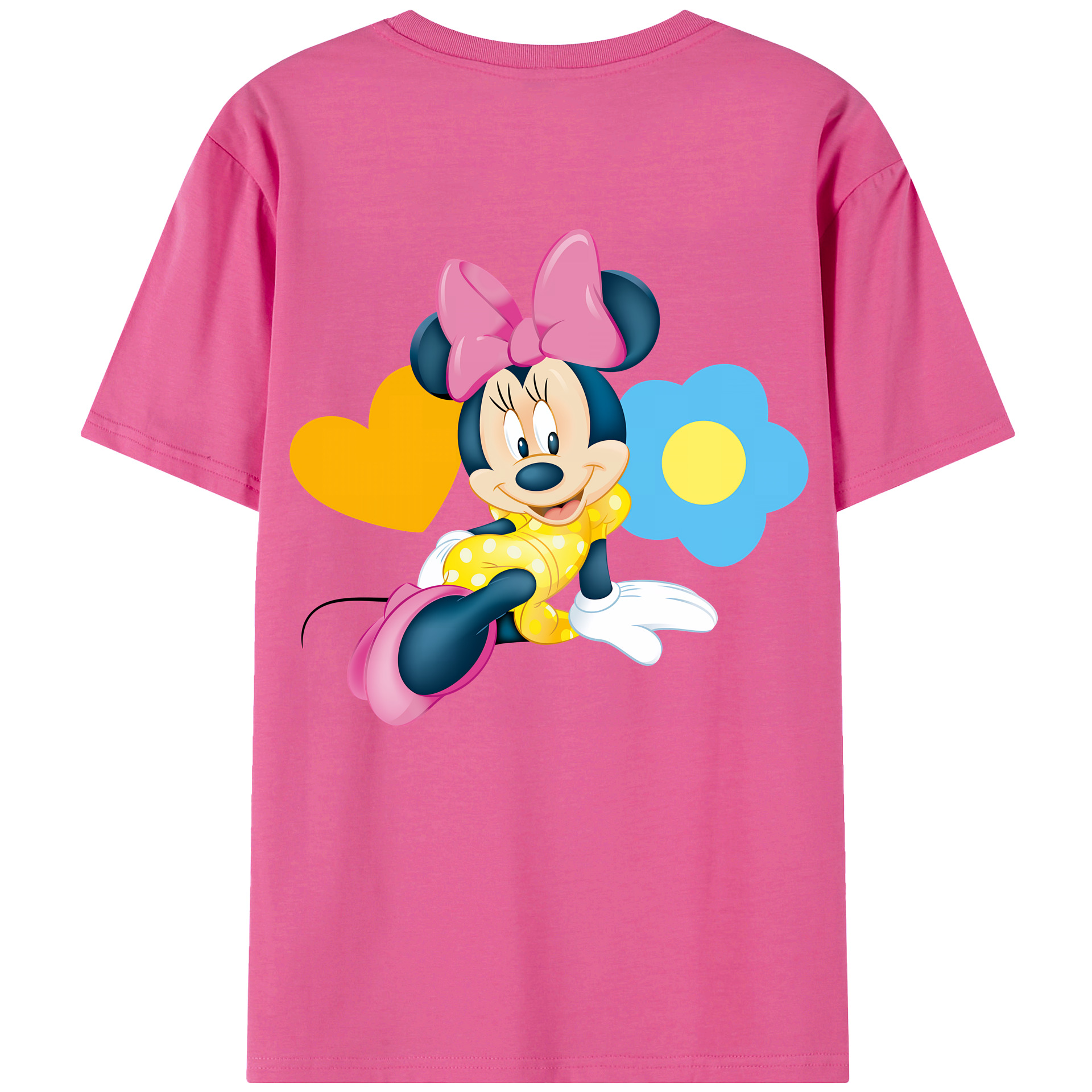 （画像用） ミッキーマウス Mickey Mouse レディース半袖Tシャツ(バックプリント)