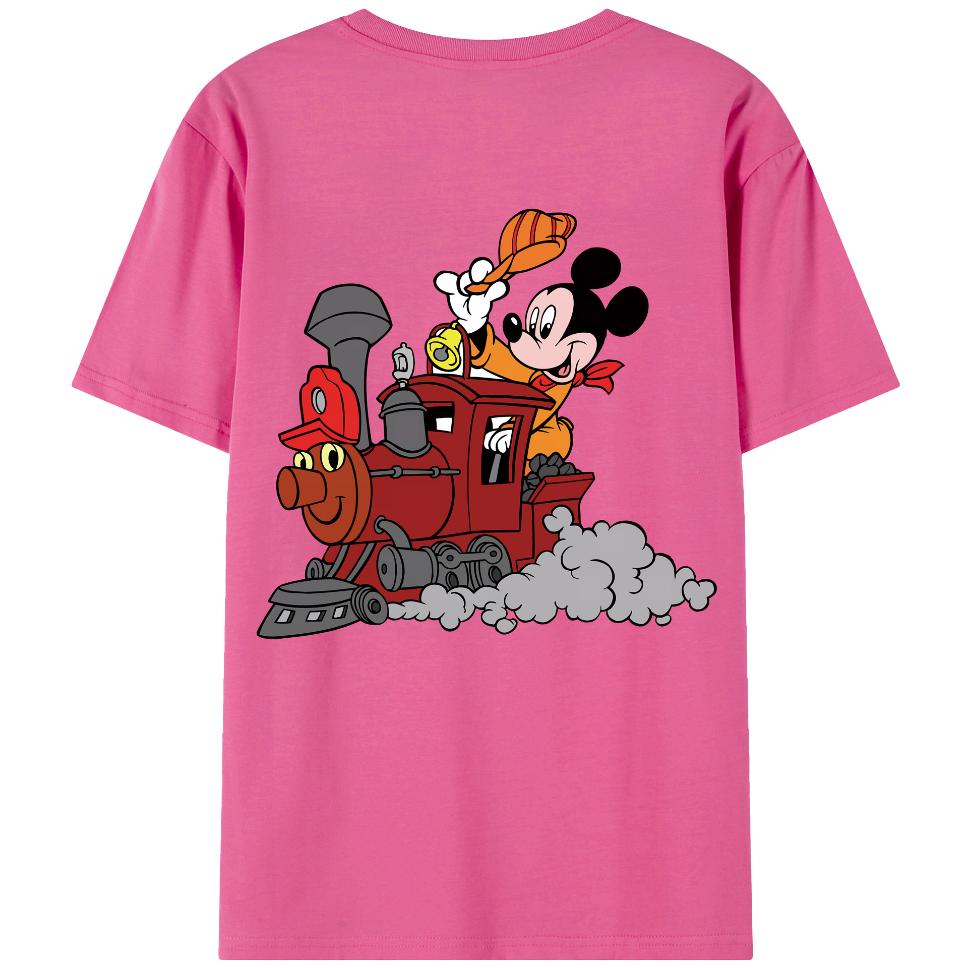 ミッキーマウス Mickey Mouse レディース半袖Tシャツ(バックプリント)