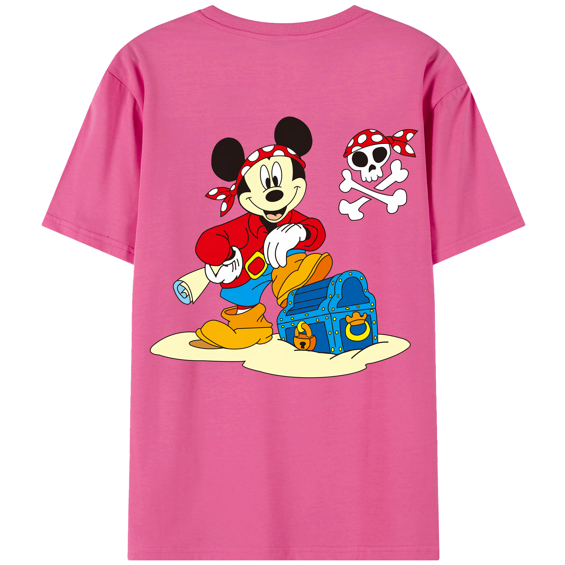 ミッキーマウス Mickey Mouse レディース半袖Tシャツ(バックプリント)