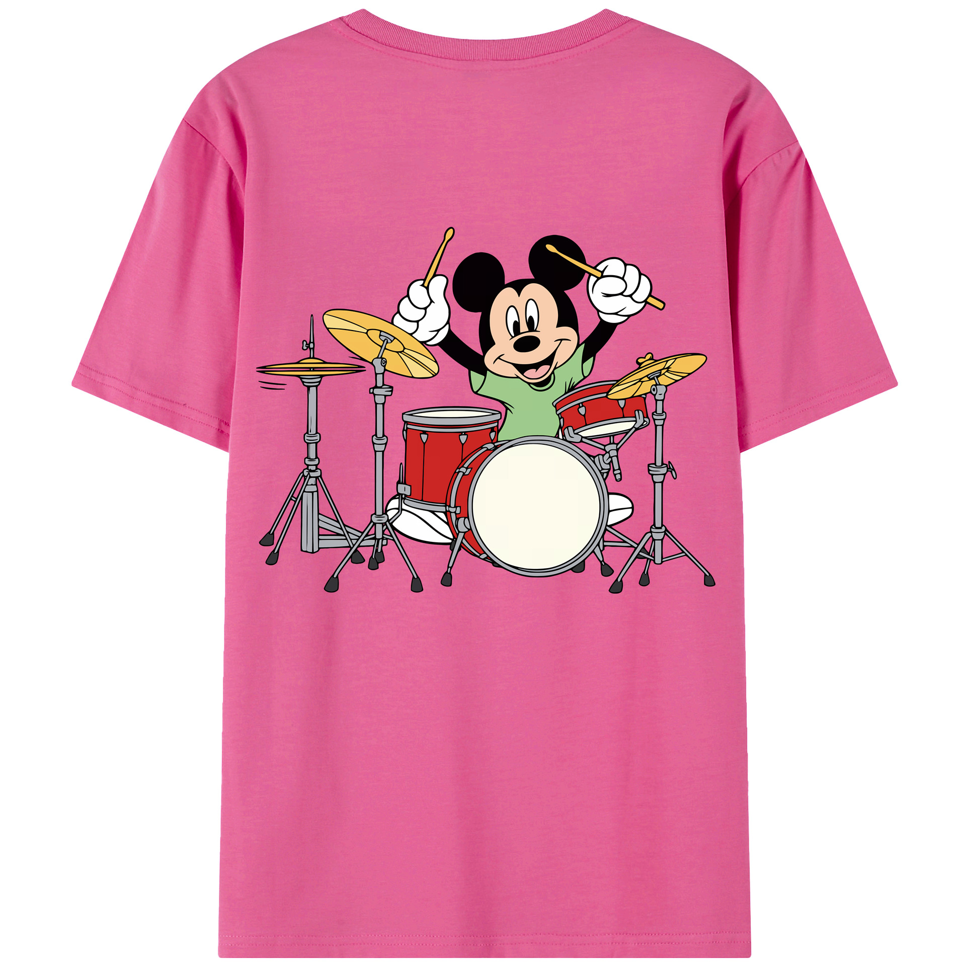 ミッキーマウス Mickey Mouse レディース半袖Tシャツ(バックプリント)
