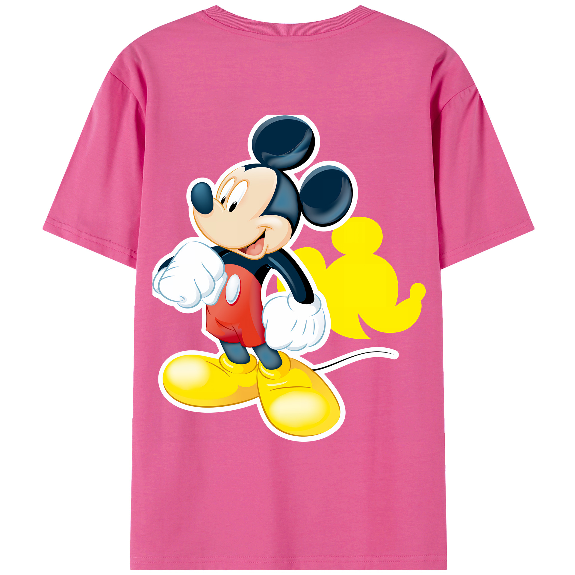 ミッキーマウス Mickey Mouse レディース半袖Tシャツ(バックプリント)