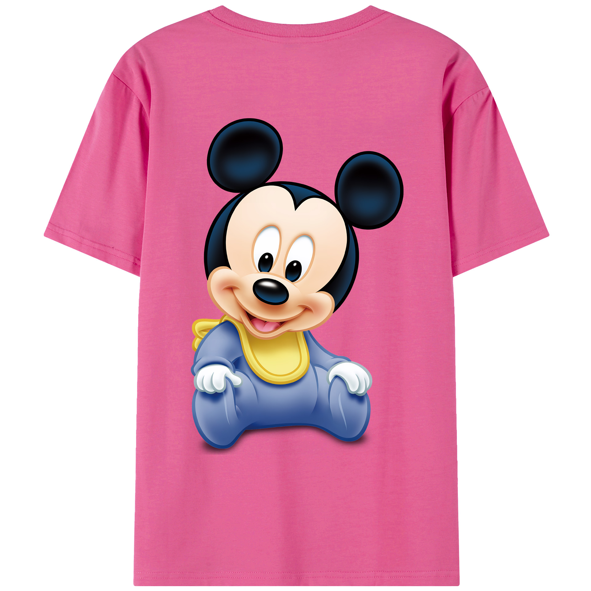 ミッキーマウス Mickey Mouse レディース半袖Tシャツ(バックプリント)