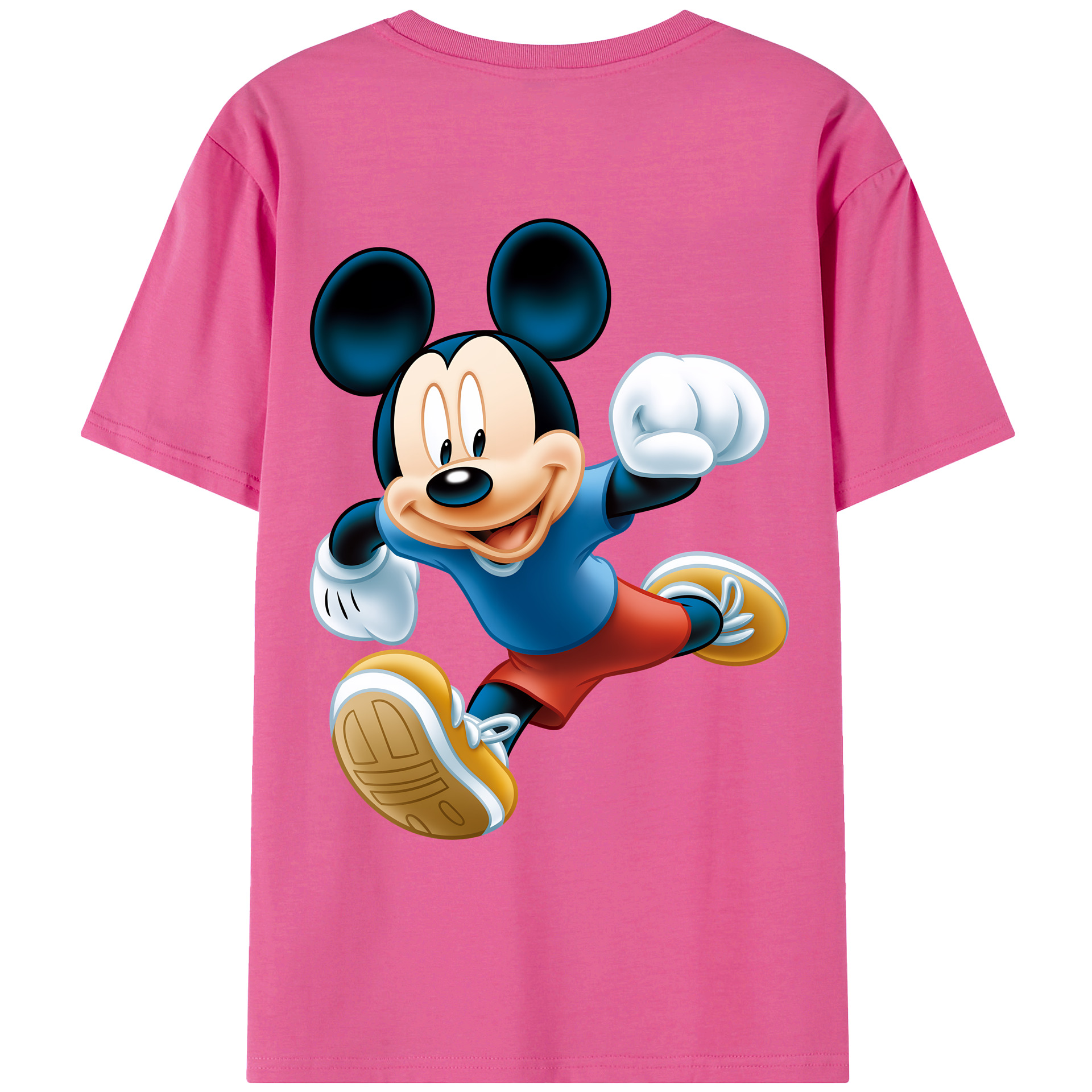 ミッキーマウス Mickey Mouse レディース半袖Tシャツ(バックプリント)